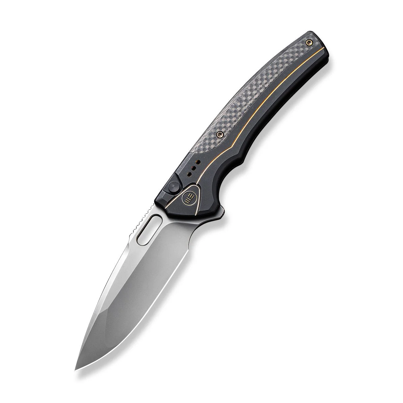 WEKNIFE Exciton Flipper & Thumb Hole & Button Lock Knife Titanium Handle (3.68" CPM 20CV Blade) WE22038A-1 - Image 3