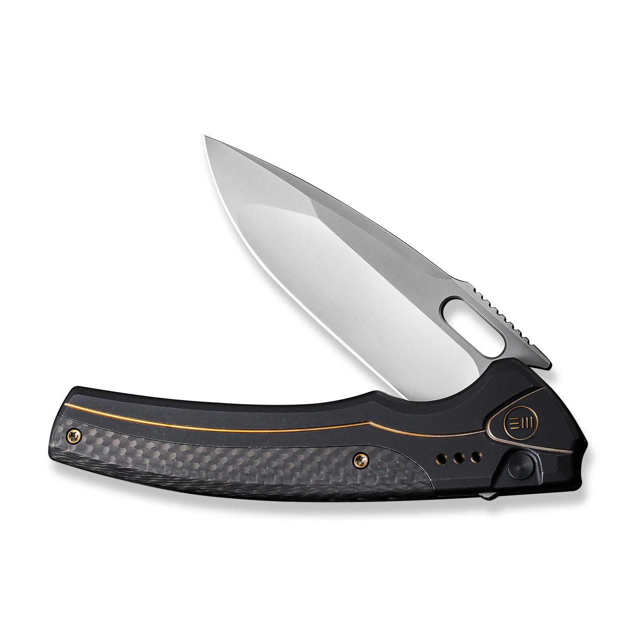 WEKNIFE Exciton Flipper & Thumb Hole & Button Lock Knife Titanium Handle (3.68" CPM 20CV Blade) WE22038A-1 - Image 5