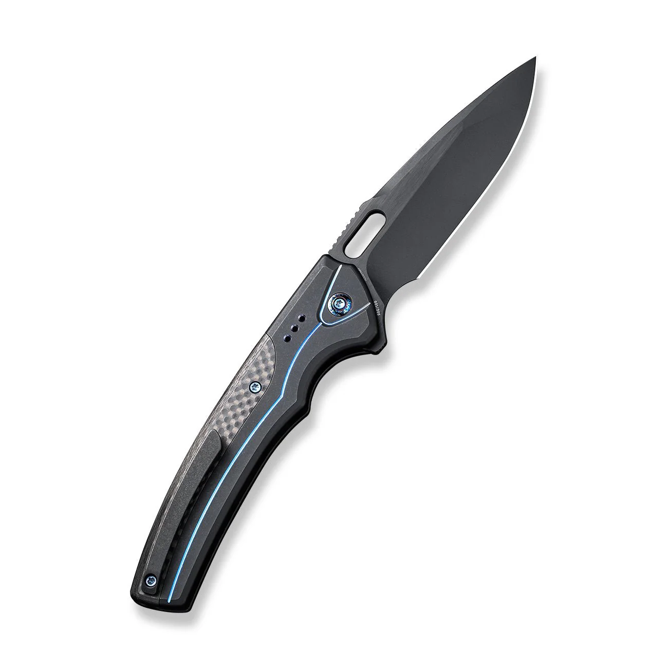 WEKNIFE Exciton Flipper & Thumb Hole & Button Lock Knife Titanium Handle (3.68" CPM 20CV Blade) WE22038A-2 - Image 3