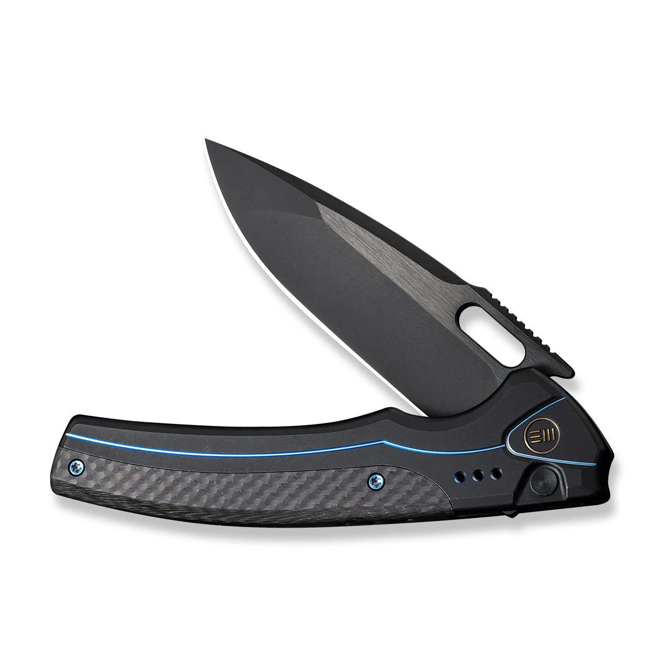 WEKNIFE Exciton Flipper & Thumb Hole & Button Lock Knife Titanium Handle (3.68" CPM 20CV Blade) WE22038A-2 - Image 5