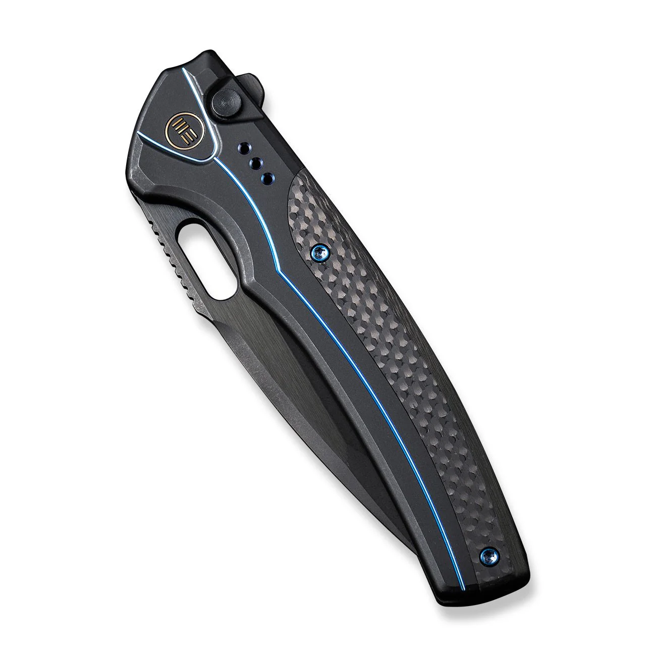 WEKNIFE Exciton Flipper & Thumb Hole & Button Lock Knife Titanium Handle (3.68" CPM 20CV Blade) WE22038A-2 - Image 6