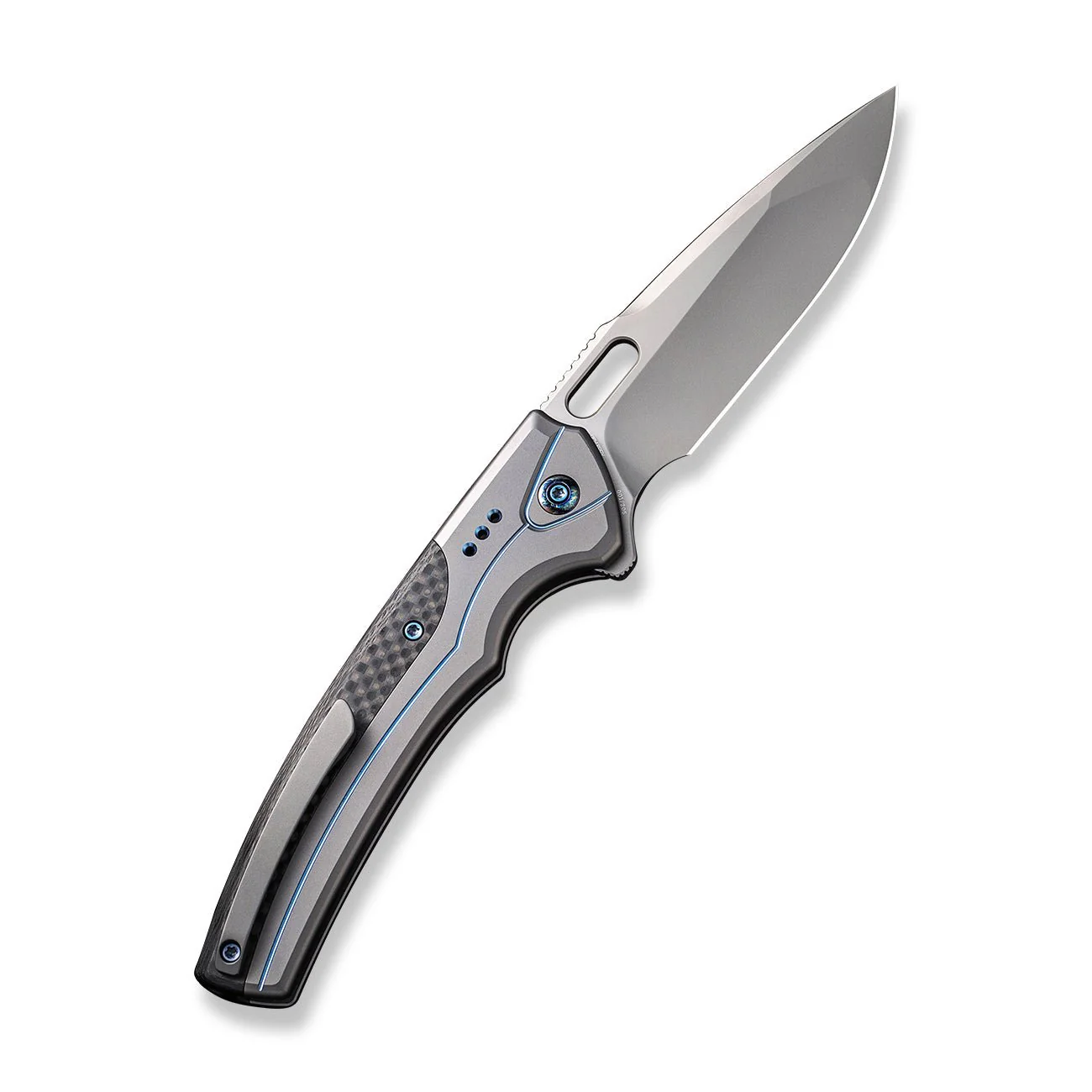 WEKNIFE Exciton Flipper & Thumb Hole & Button Lock Knife Titanium Handle (3.68" CPM 20CV Blade) WE22038A-3 - Image 2