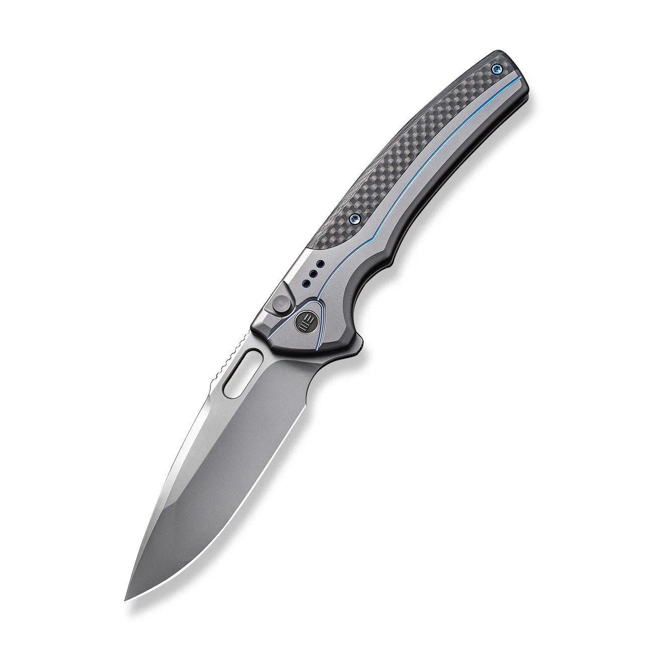 WEKNIFE Exciton Flipper & Thumb Hole & Button Lock Knife Titanium Handle (3.68" CPM 20CV Blade) WE22038A-3 - Image 3