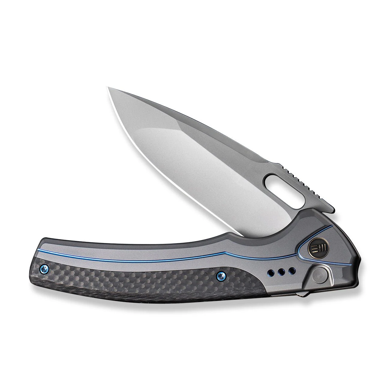 WEKNIFE Exciton Flipper & Thumb Hole & Button Lock Knife Titanium Handle (3.68" CPM 20CV Blade) WE22038A-3 - Image 5