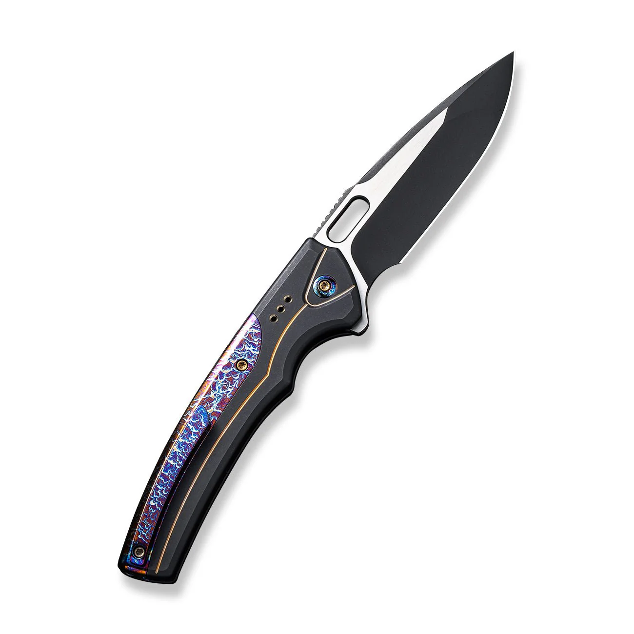 WEKNIFE Exciton Flipper & Thumb Hole & Button Lock Knife Titanium Handle (3.68" CPM 20CV Blade) WE22038A-4 - Image 2