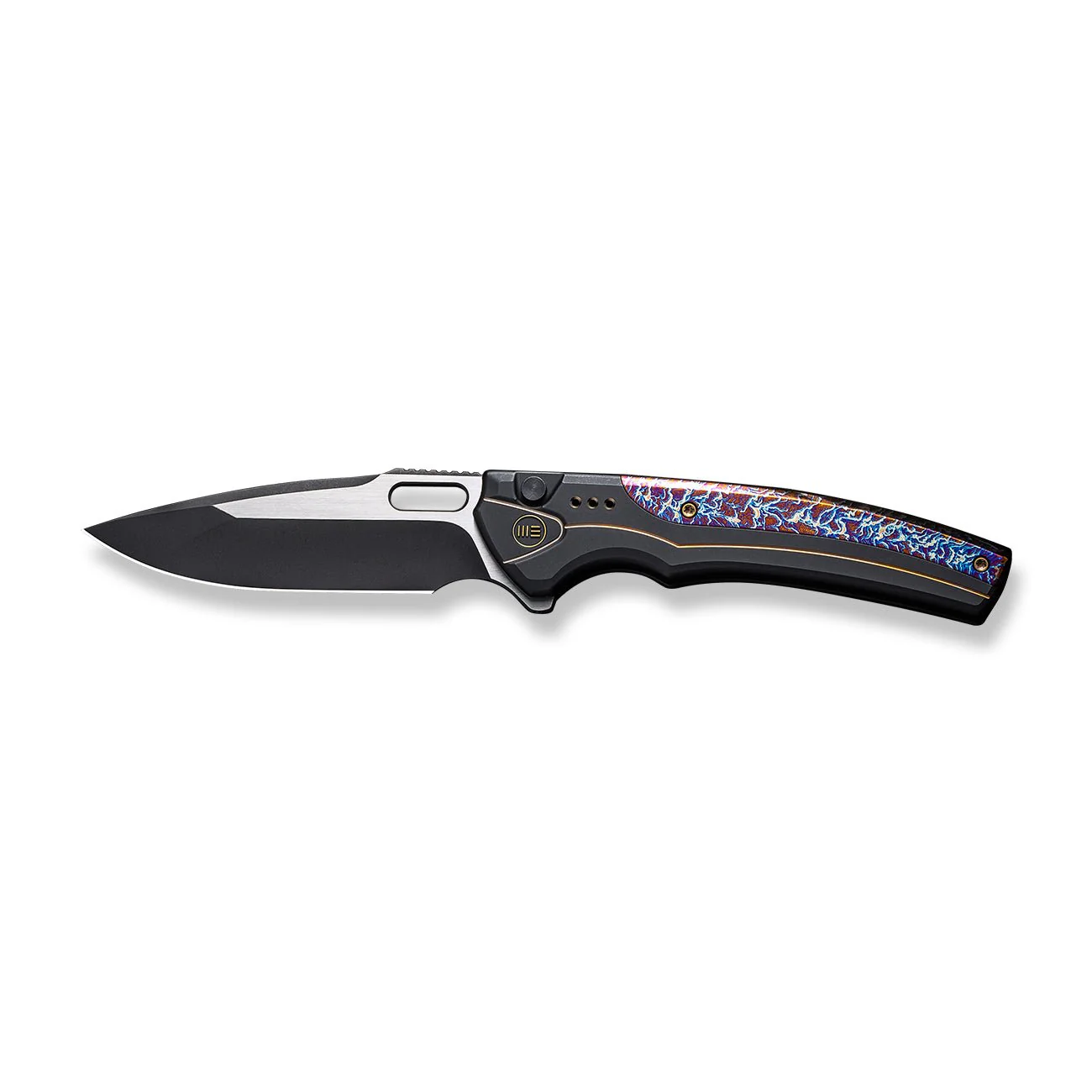 WEKNIFE Exciton Flipper & Thumb Hole & Button Lock Knife Titanium Handle (3.68" CPM 20CV Blade) WE22038A-4 - Image 4