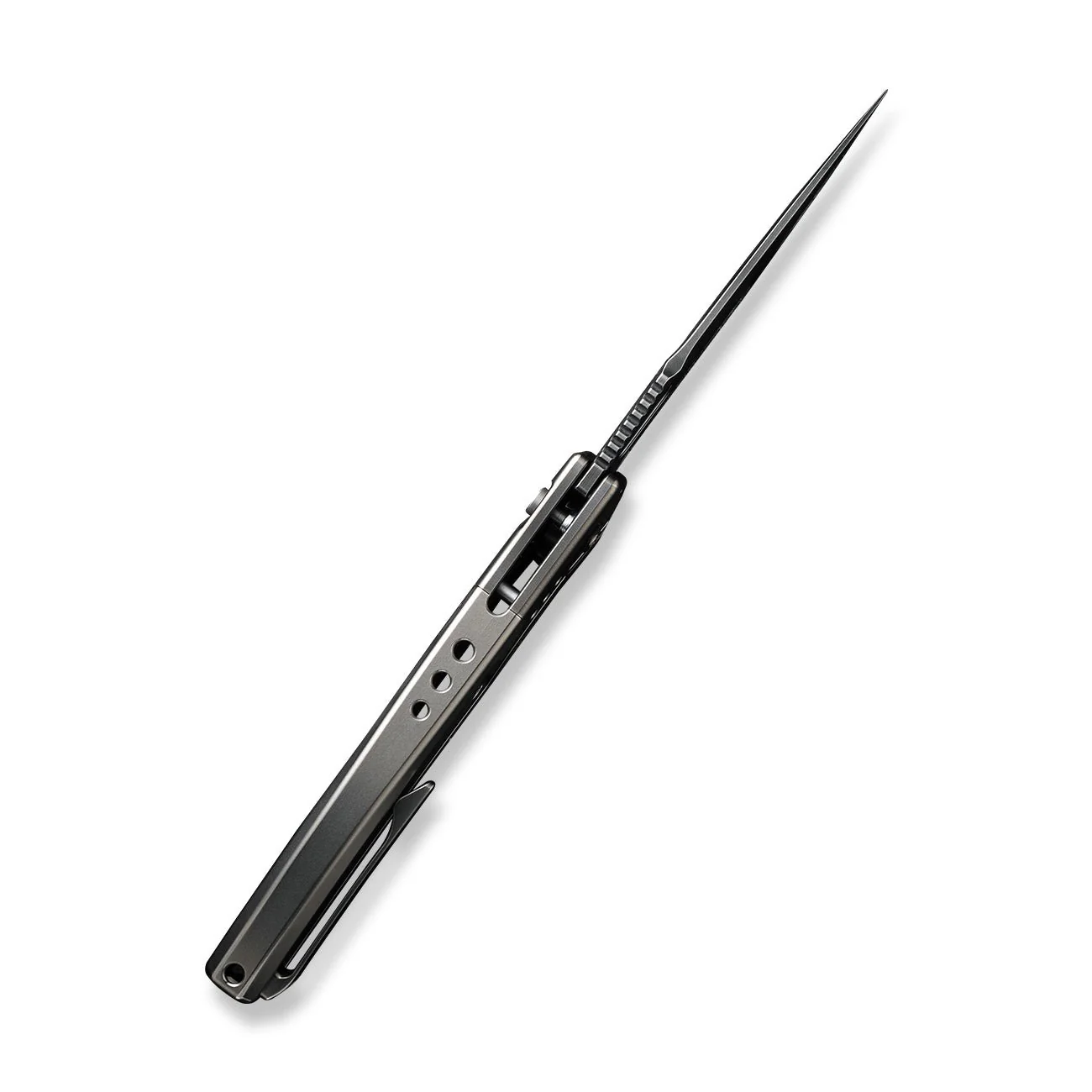 WEKNIFE Exciton Flipper & Thumb Hole & Button Lock Knife Titanium Handle (3.68" CPM 20CV Blade) WE22038A-7 - Image 9