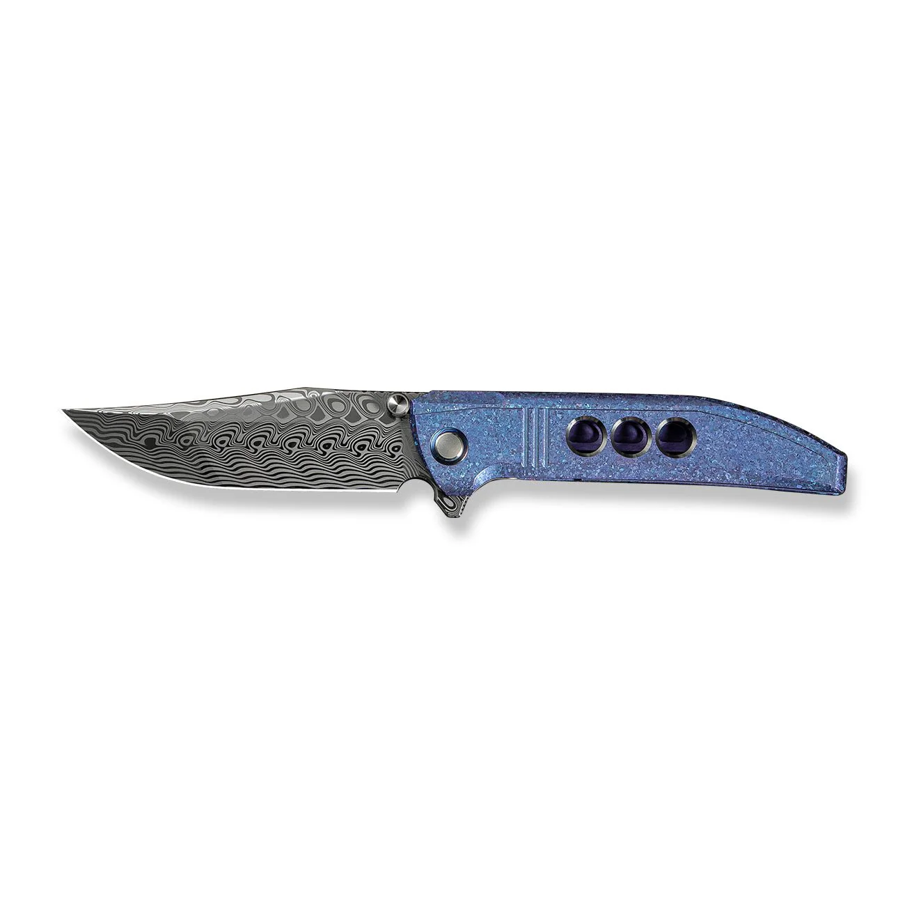 WEKNIFE Ezinta Flipper & Thumb Stud Knife Titanium Handle (3.99" Damasteel Blade) WE22041-DS1 - Image 4