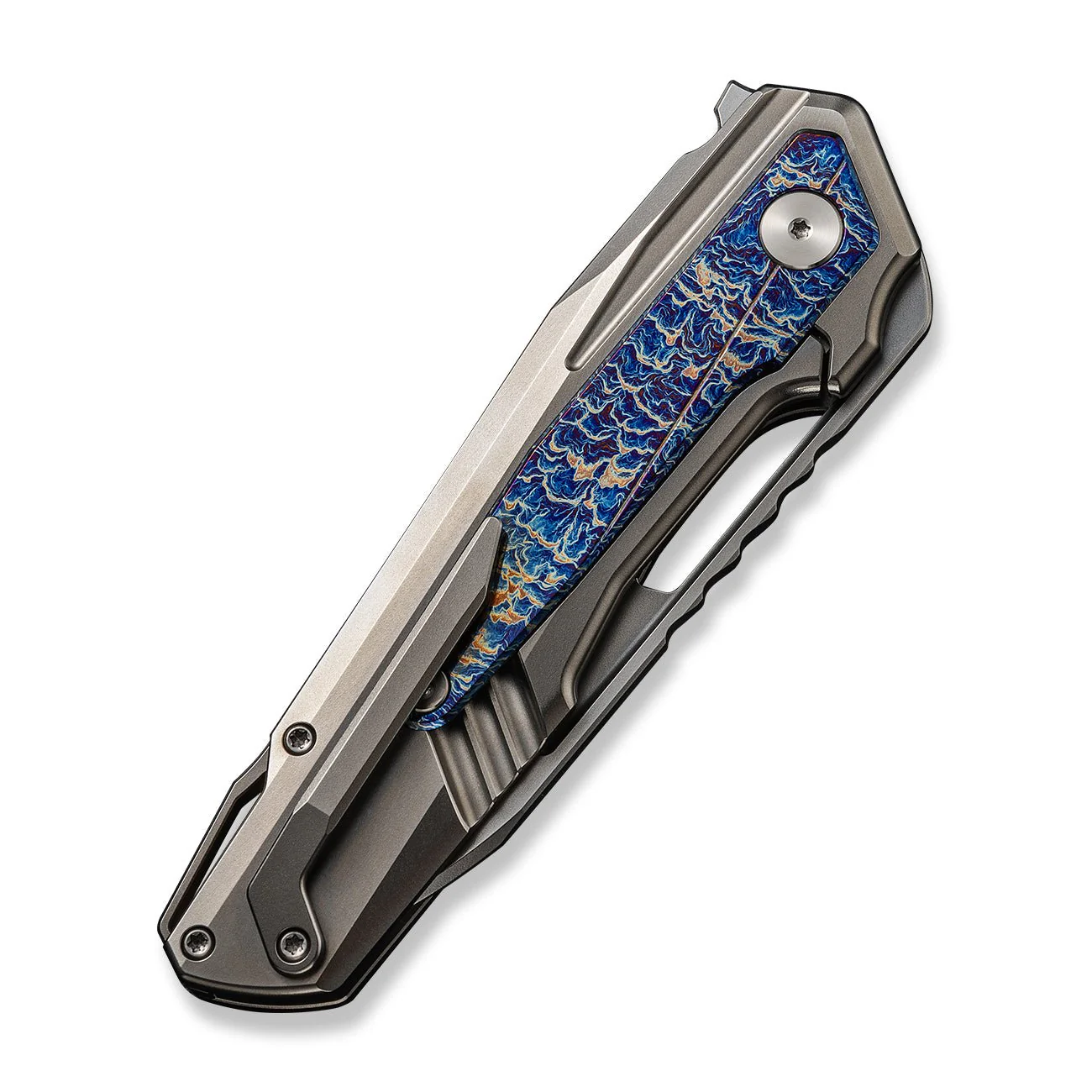 WEKNIFE Falcaria Flipper & Thumb Hole Knife Titanium Handle (3.64" CPM 20CV Blade) WE23012B-1 - Image 7