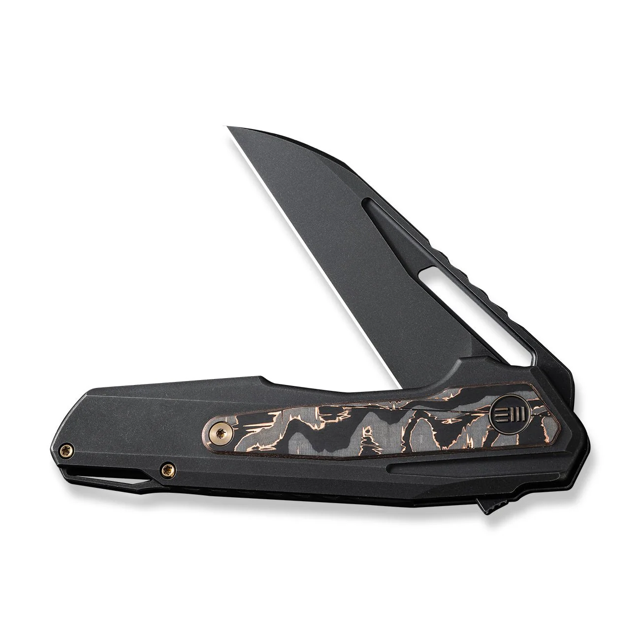 WEKNIFE Falcaria Flipper & Thumb Hole Knife Titanium & Carbon Fiber Handle (3.64" CPM 20CV Blade) WE23012B-2 - Image 5