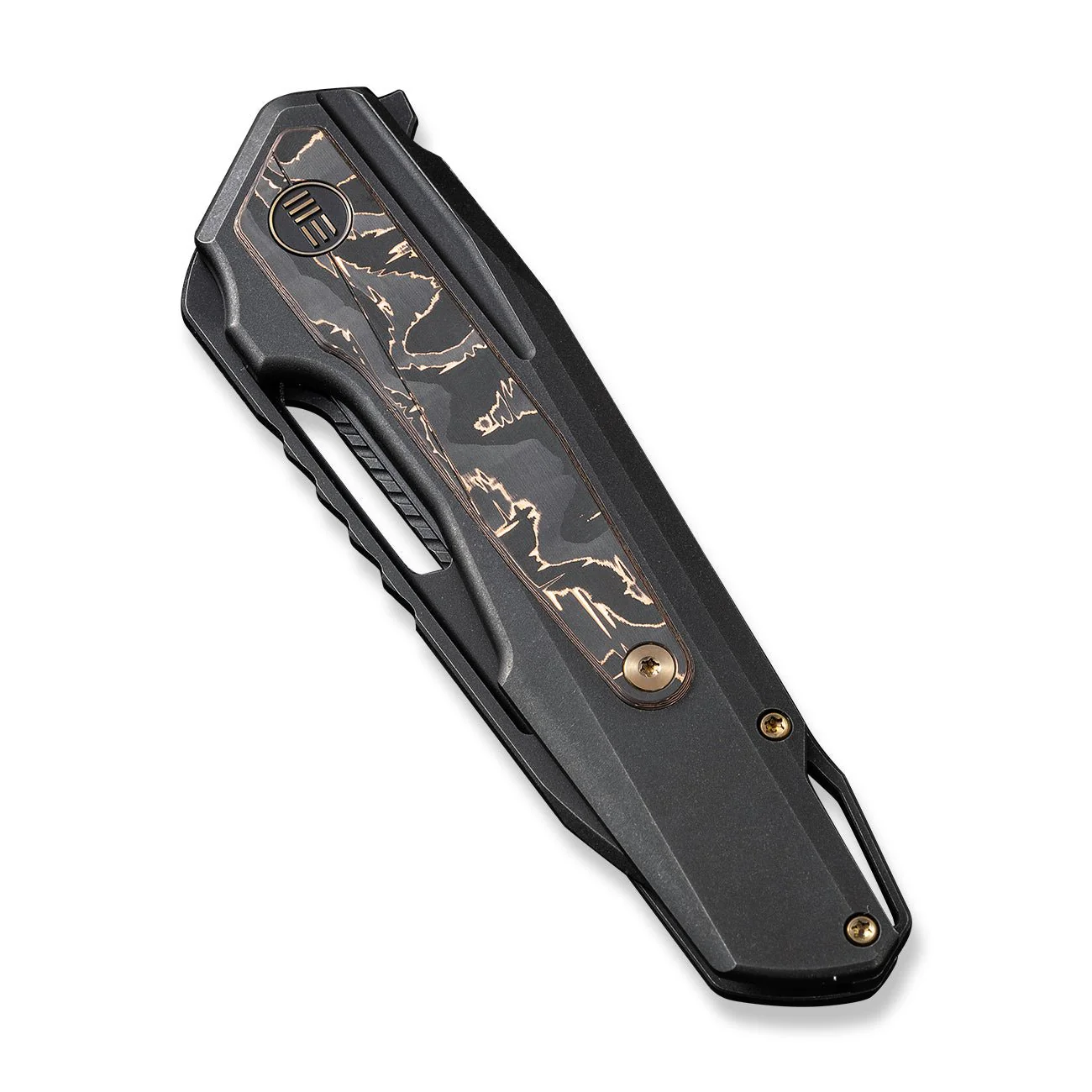 WEKNIFE Falcaria Flipper & Thumb Hole Knife Titanium & Carbon Fiber Handle (3.64" CPM 20CV Blade) WE23012B-2 - Image 6
