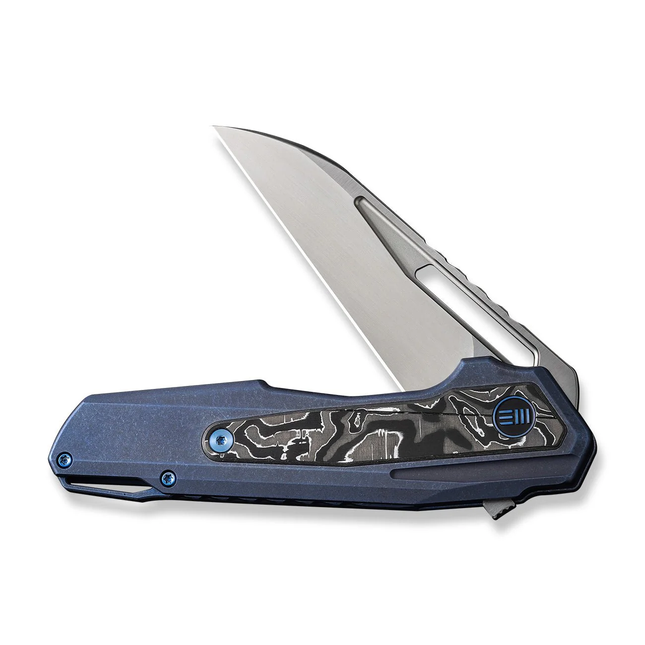 WEKNIFE Falcaria Flipper & Thumb Hole Knife Titanium & Carbon Fiber Handle (3.64" CPM 20CV Blade) WE23012B-3 - Image 5
