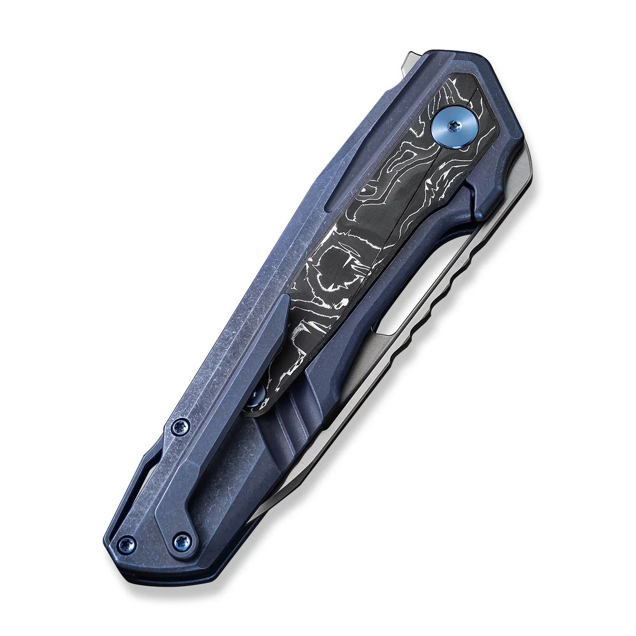 WEKNIFE Falcaria Flipper & Thumb Hole Knife Titanium & Carbon Fiber Handle (3.64" CPM 20CV Blade) WE23012B-3 - Image 7