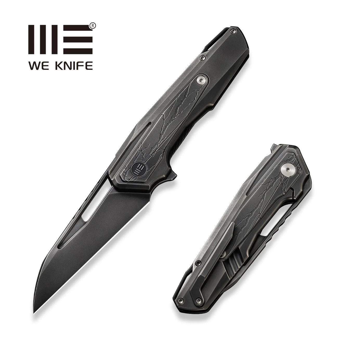 WEKNIFE Falcaria Flipper & Thumb Hole Knife Titanium Handle (3.64" CPM 20CV Blade) WE23012B-4
