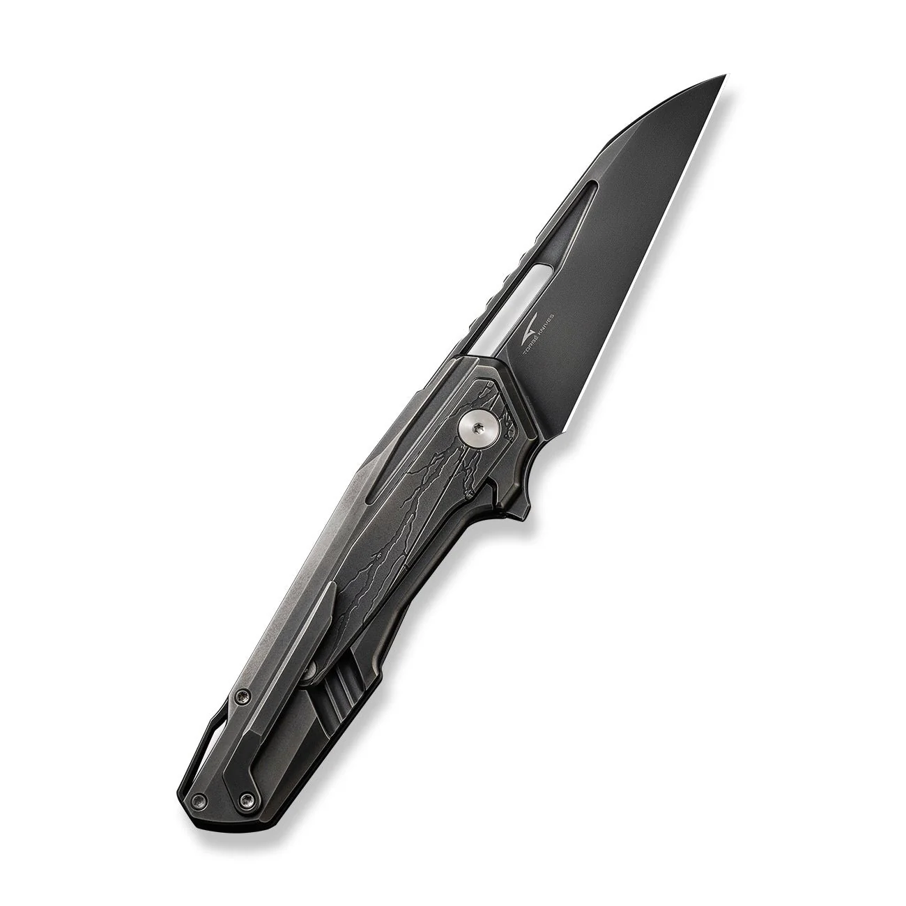 WEKNIFE Falcaria Flipper & Thumb Hole Knife Titanium Handle (3.64" CPM 20CV Blade) WE23012B-4 - Image 2