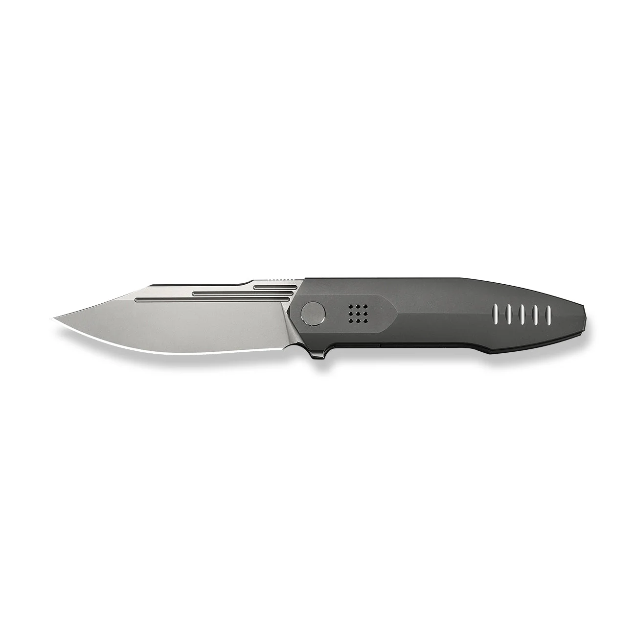 WEKNIFE Flight Line Flipper Knife Dark Gray Titanium Handle (3.81" Stonewashed Bohler M390 Blade) WE23089-1 - Image 4
