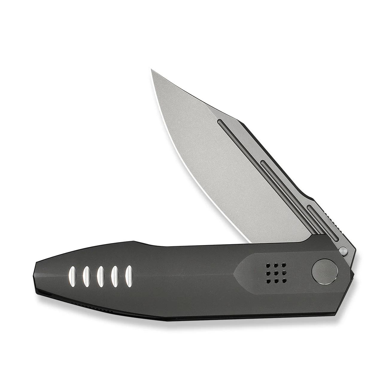 WEKNIFE Flight Line Flipper Knife Dark Gray Titanium Handle (3.81" Stonewashed Bohler M390 Blade) WE23089-1 - Image 5