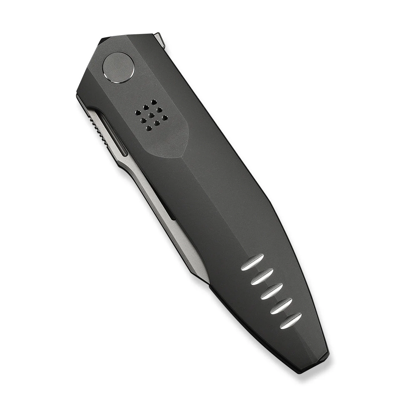 WEKNIFE Flight Line Flipper Knife Dark Gray Titanium Handle (3.81" Stonewashed Bohler M390 Blade) WE23089-1 - Image 6