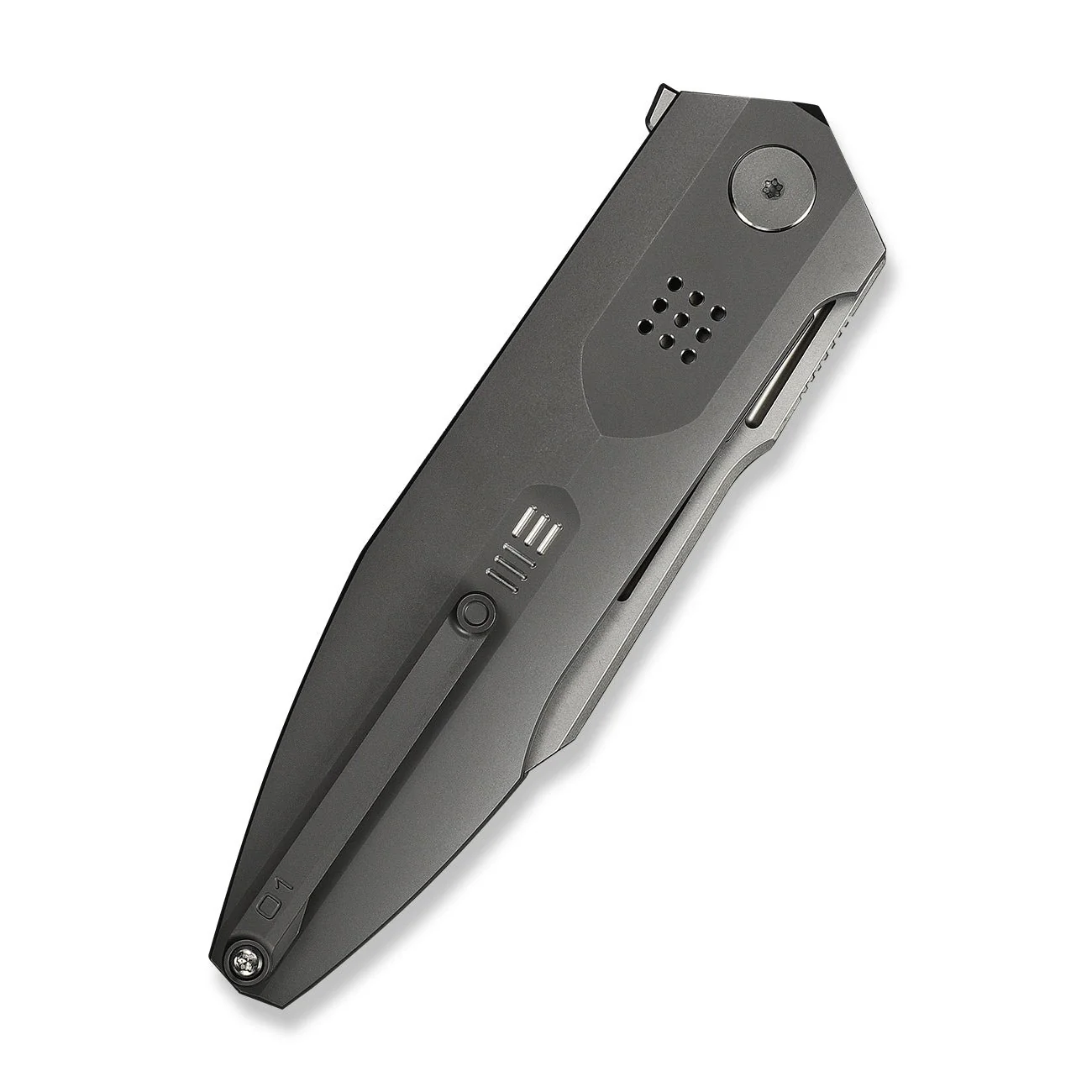 WEKNIFE Flight Line Flipper Knife Dark Gray Titanium Handle (3.81" Stonewashed Bohler M390 Blade) WE23089-1 - Image 7