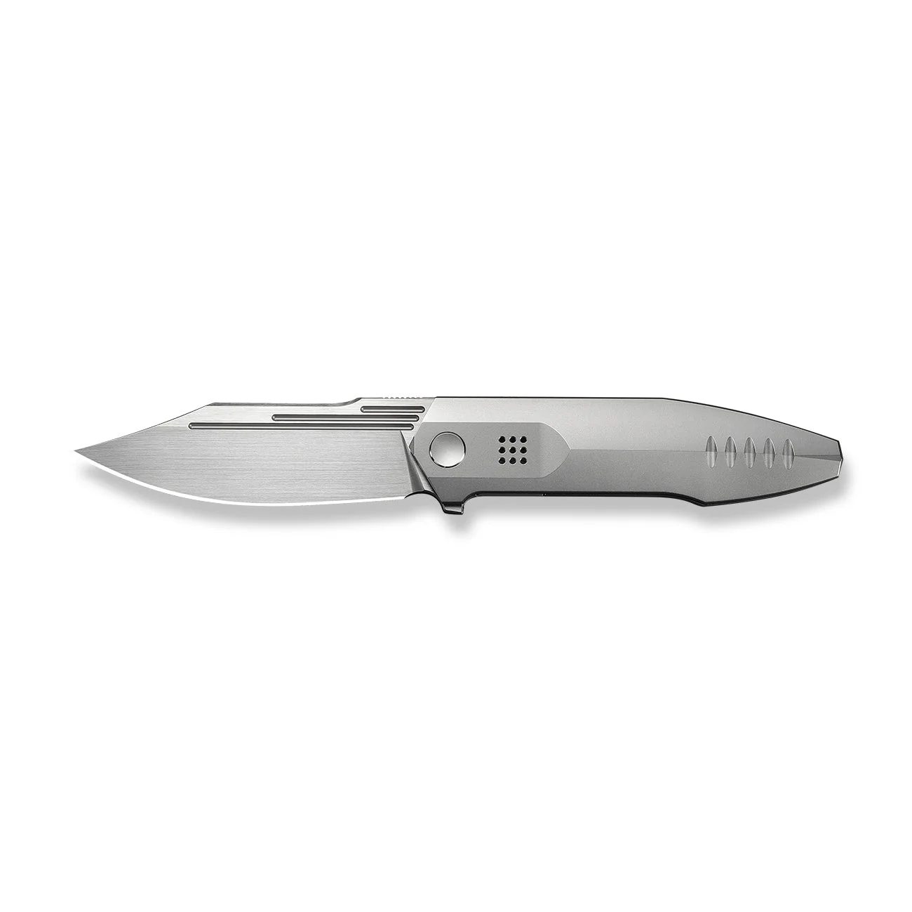 WEKNIFE Flight Line Flipper Knife Polished Bead Blasted Titanium Handle (3.81" Hand Rubbed Satin Bohler M390 Blade) WE23089-3 - Image 4