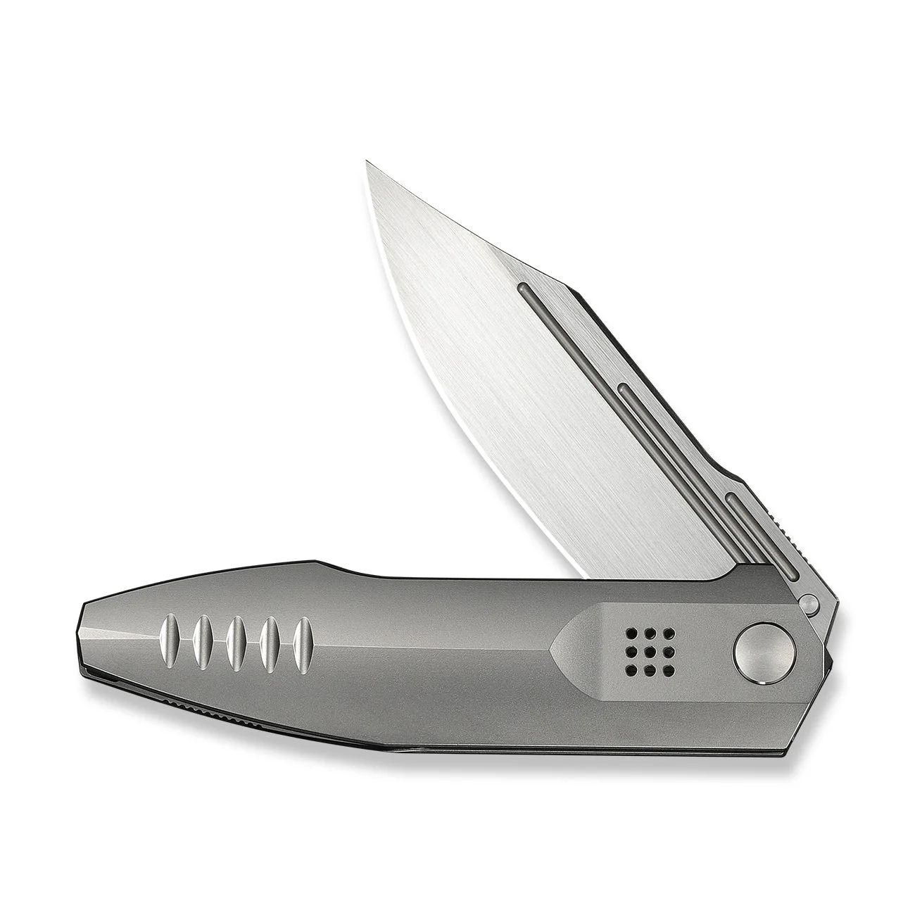 WEKNIFE Flight Line Flipper Knife Polished Bead Blasted Titanium Handle (3.81" Hand Rubbed Satin Bohler M390 Blade) WE23089-3 - Image 5