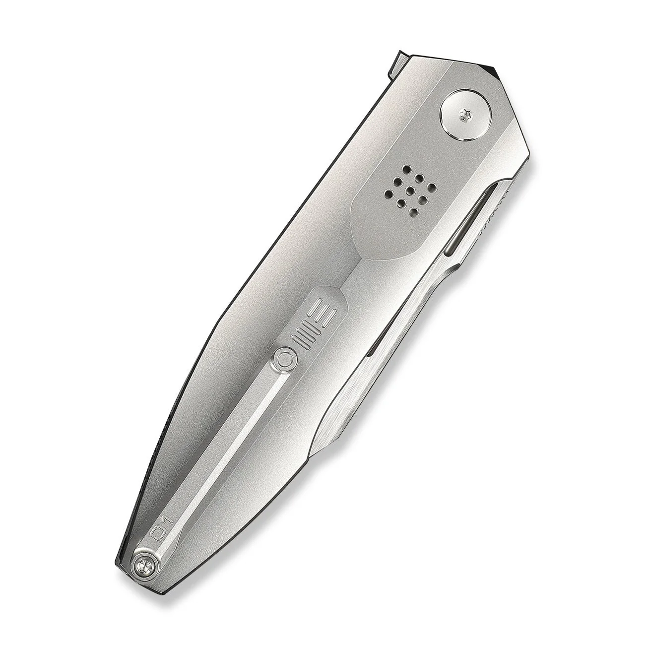 WEKNIFE Flight Line Flipper Knife Polished Bead Blasted Titanium Handle (3.81" Hand Rubbed Satin Bohler M390 Blade) WE23089-3 - Image 7