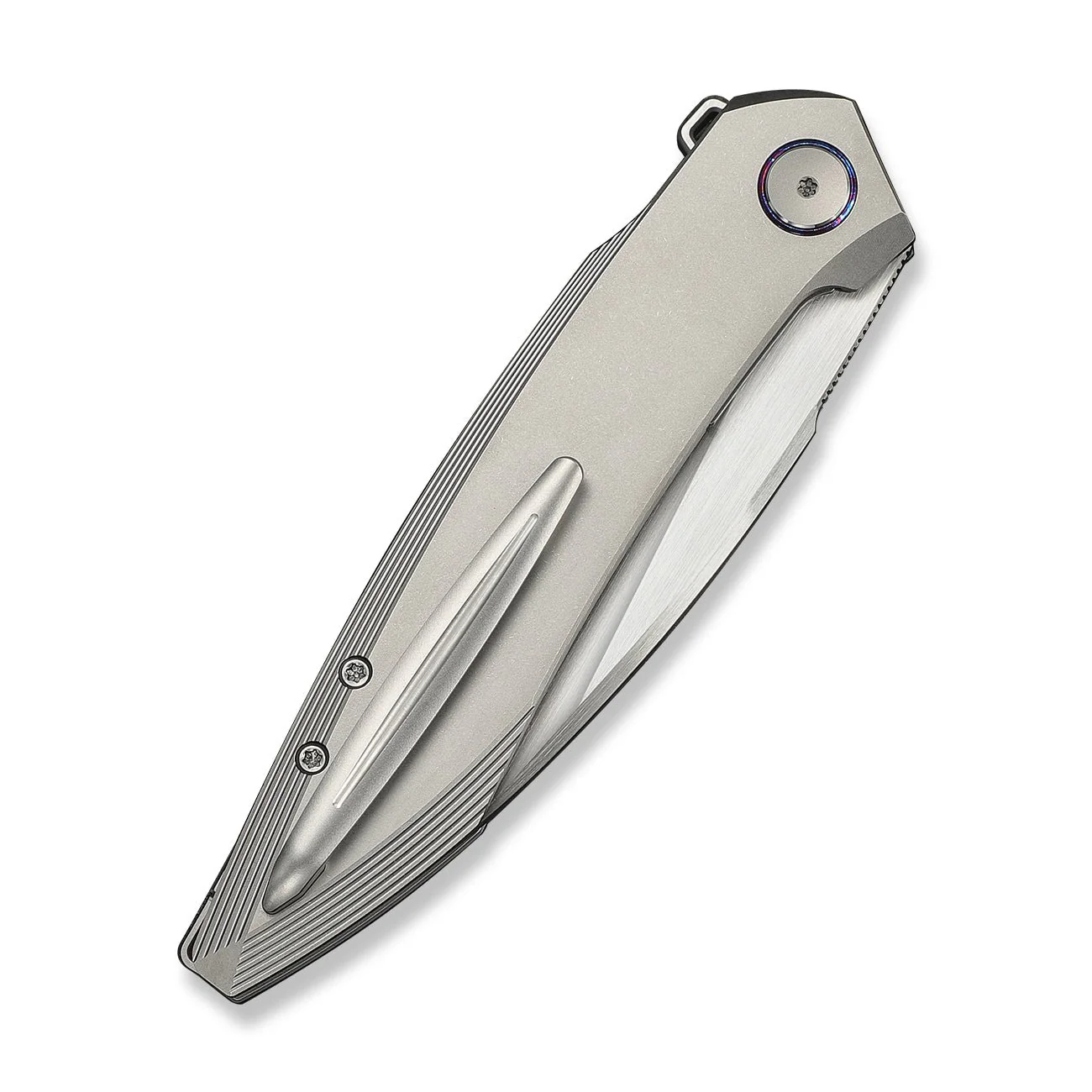 WEKNIFE Fluxor Flipper Knife Titanium Handle (3.98" M390 Blade) WE23071-2 - Image 7