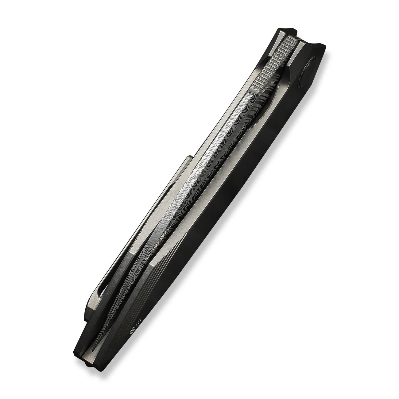 WEKNIFE Fluxor Flipper Knife Titanium Handle (3.98" Damasteel Blade) WE23071-DS1 - Image 8