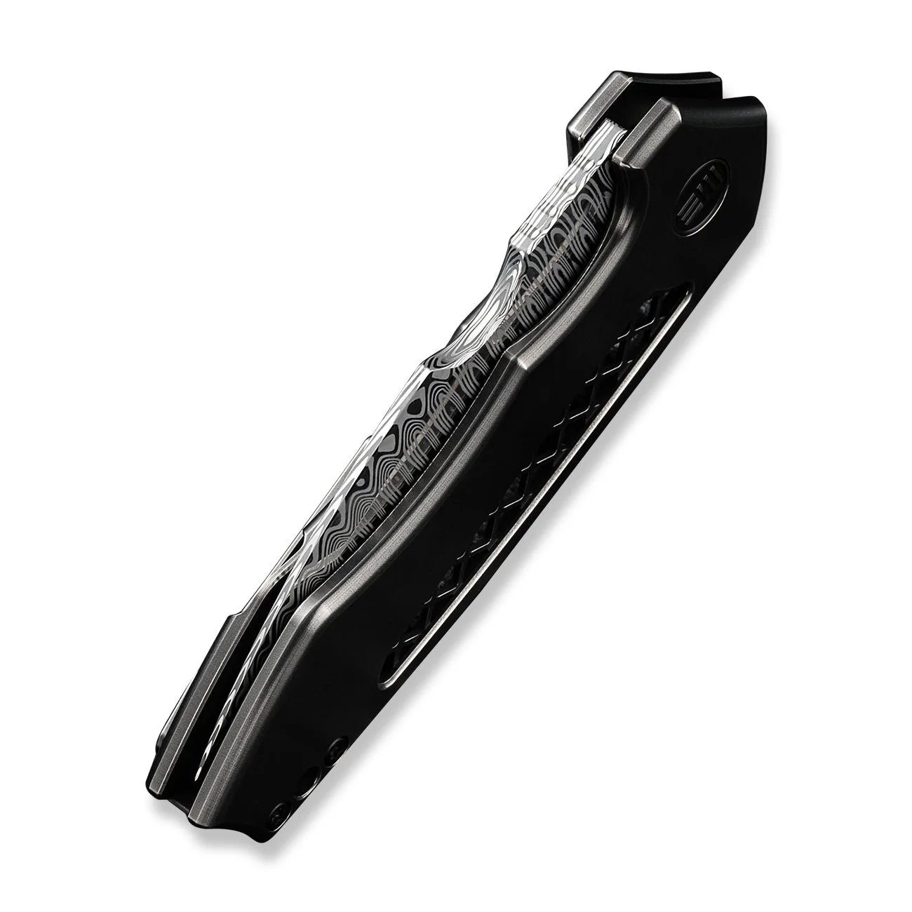 WEKNIFE Harpen Flipper Knife Titanium Handle (2.98" Damasteel Blade) WE23019-DS1 - Image 8