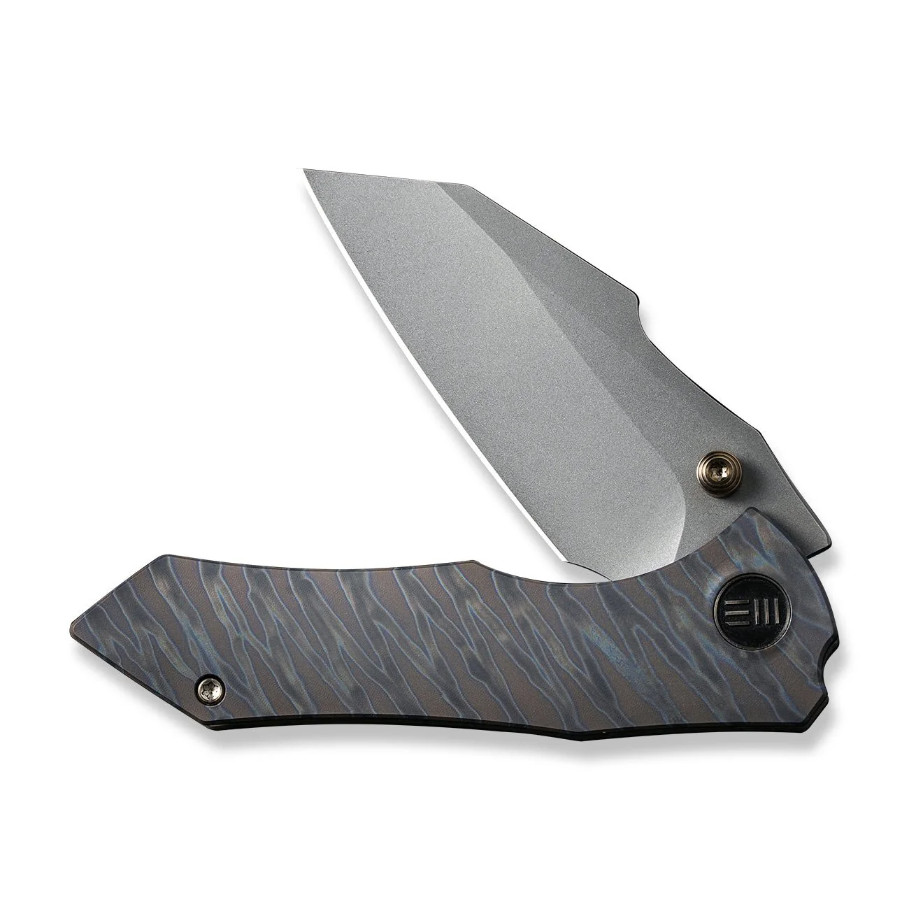 WEKNIFE High-Fin Thumb Stud Knife Titanium Handle (2.98" CPM 20CV Blade) WE22005-4 - Image 5