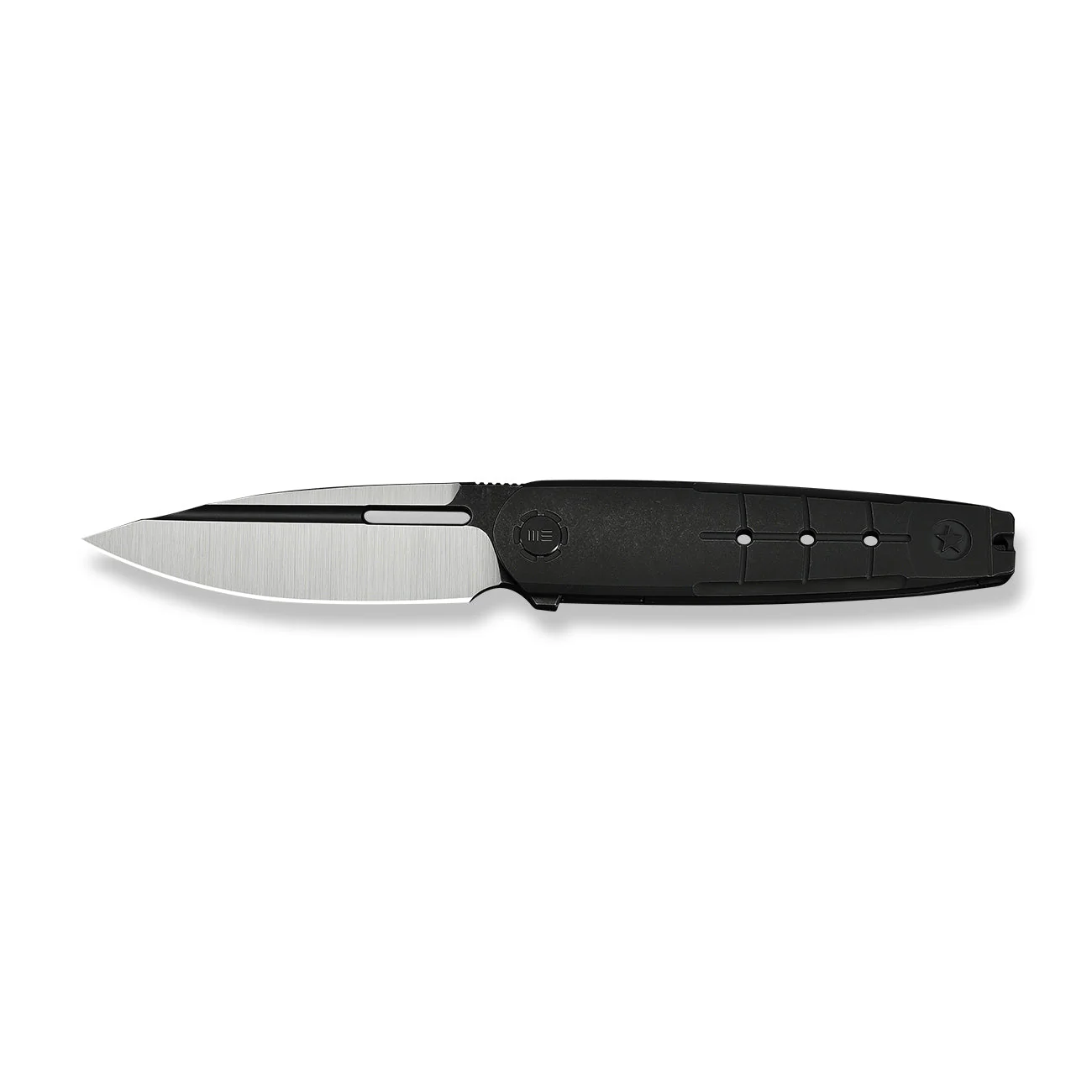 WEKNIFE Hull Flipper Knife Black Titanium Handle & Endcap (3.89" Hand Polished Satin Bohler M390 Blade, Black Stonewashed Flat) WE24046-1 - Image 4