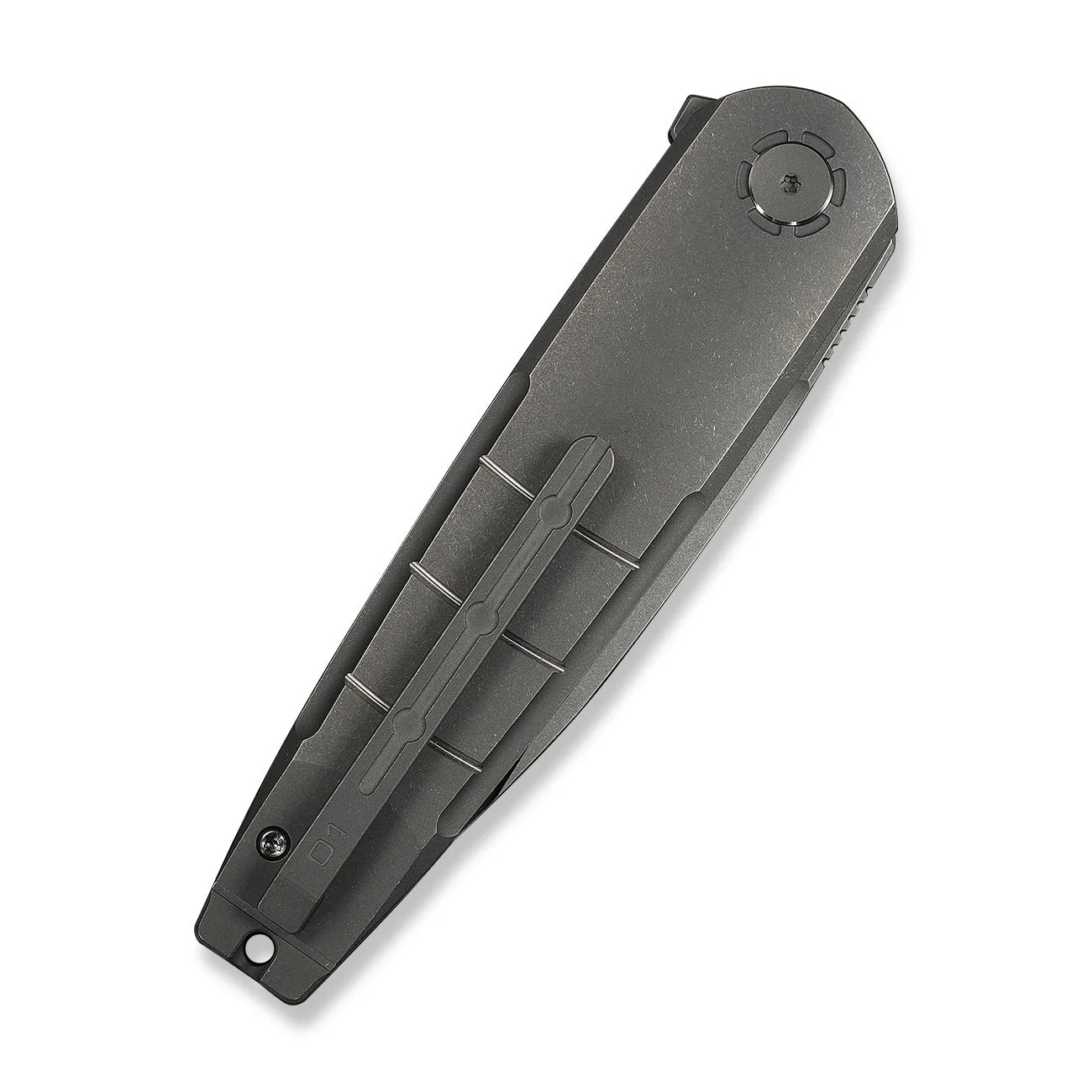 WEKNIFE Hull Flipper Knife Gray Titanium Handle & Endcap (3.89" Gray Stonewashed Bohler M390 Blade) WE24046-2 - Image 7