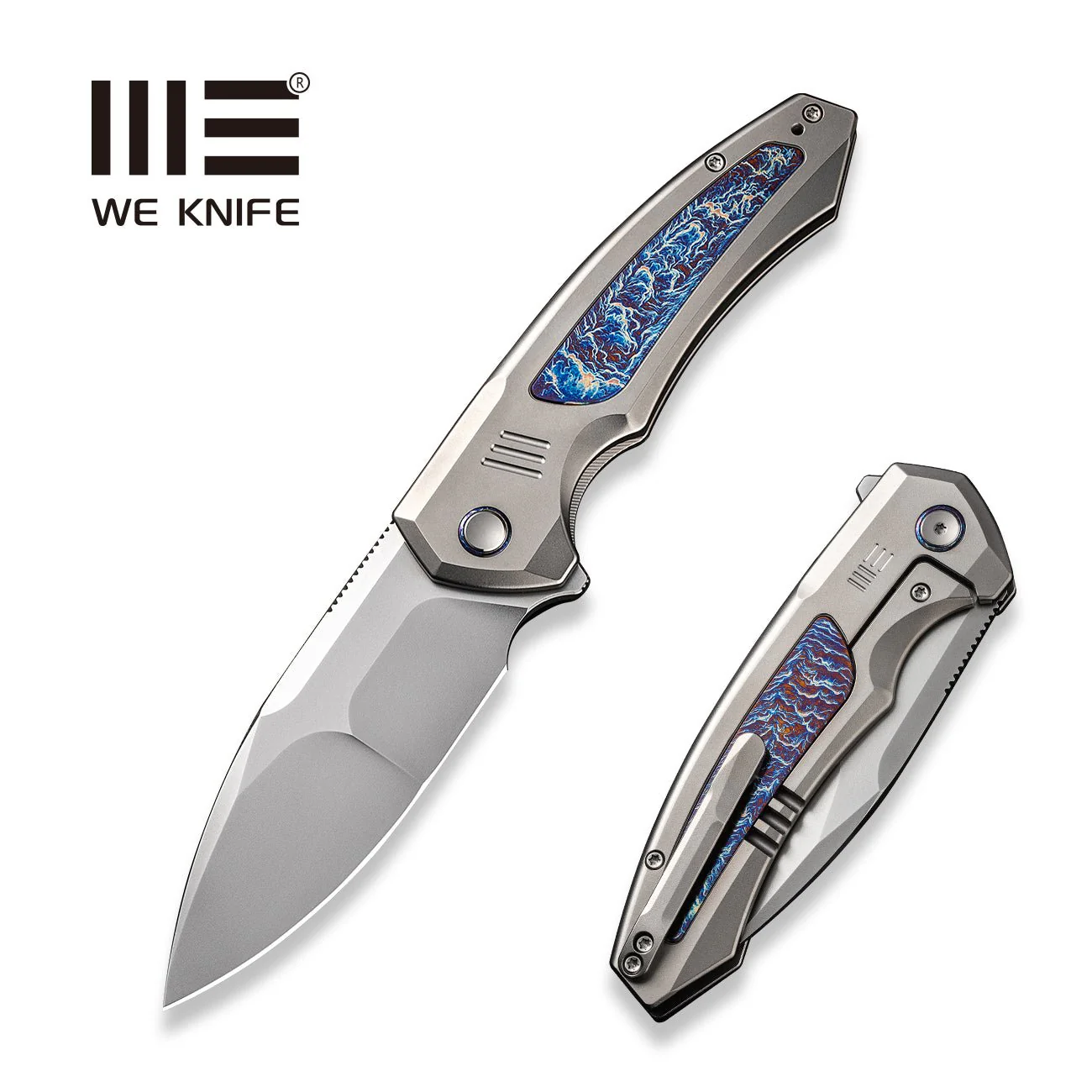 WEKNIFE Hyperactive Flipper Knife Titanium Handle (3.8" Vanax Blade) WE23030-1