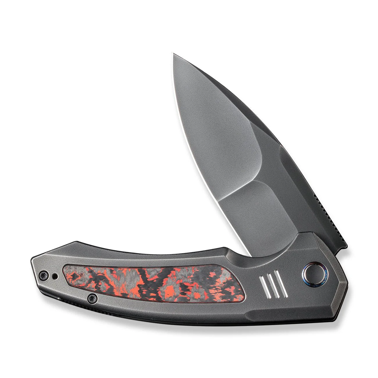WEKNIFE Hyperactive Flipper Knife Titanium & FatCarbon Fiber Handle (3.8" Vanax Blade) WE23030-2 - Image 5