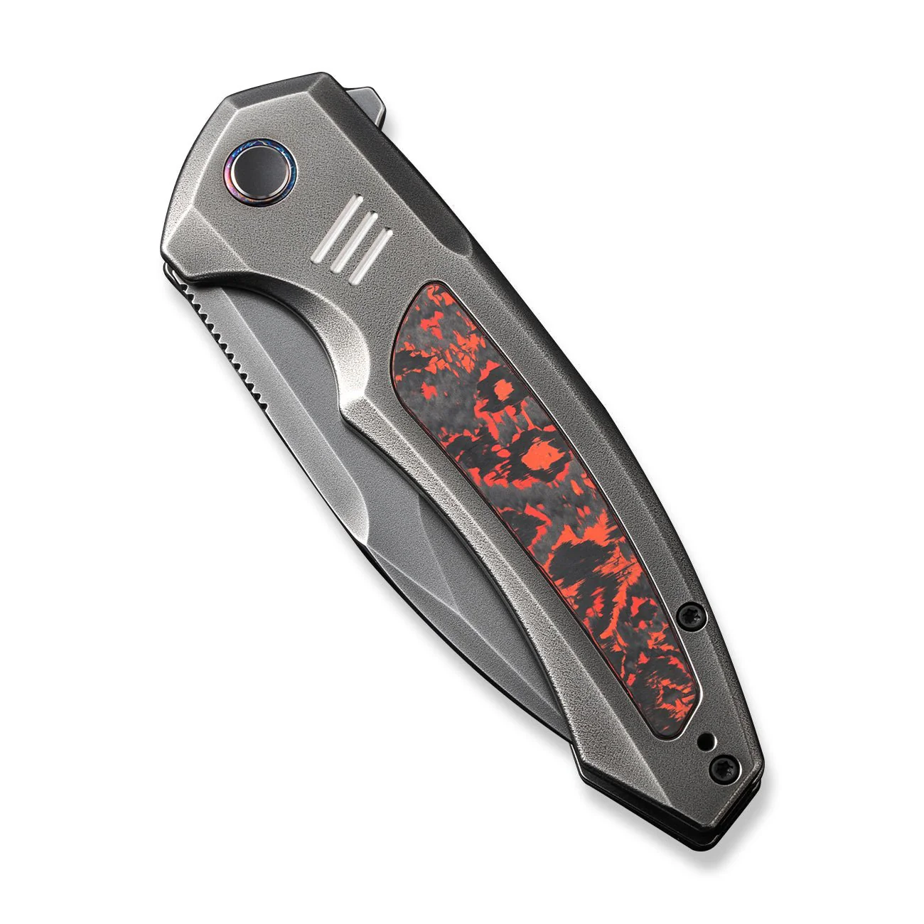 WEKNIFE Hyperactive Flipper Knife Titanium & FatCarbon Fiber Handle (3.8" Vanax Blade) WE23030-2 - Image 6
