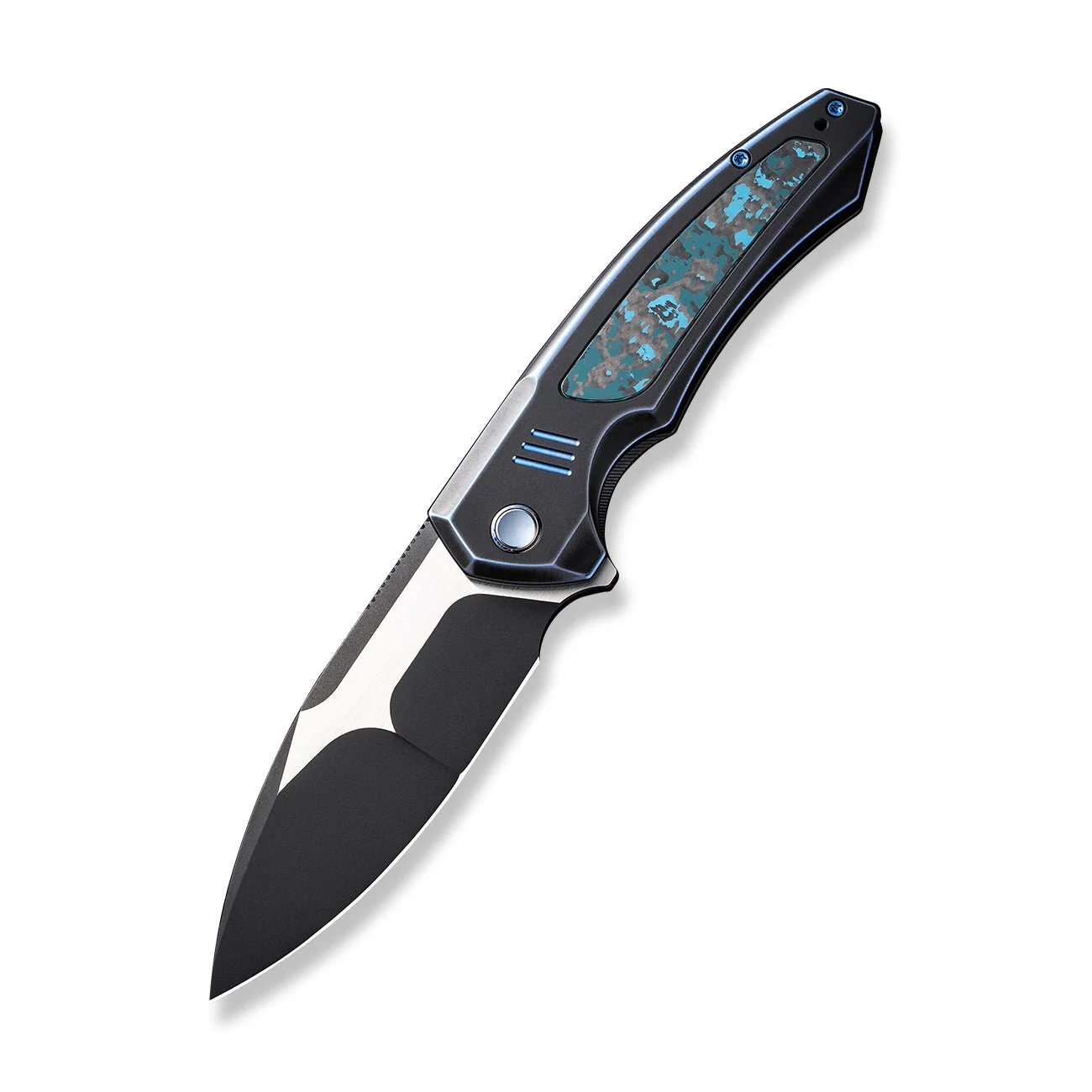 WEKNIFE Hyperactive Flipper Knife Titanium & FatCarbon Fiber Handle (3.8" Vanax Blade) WE23030-3 - Image 3