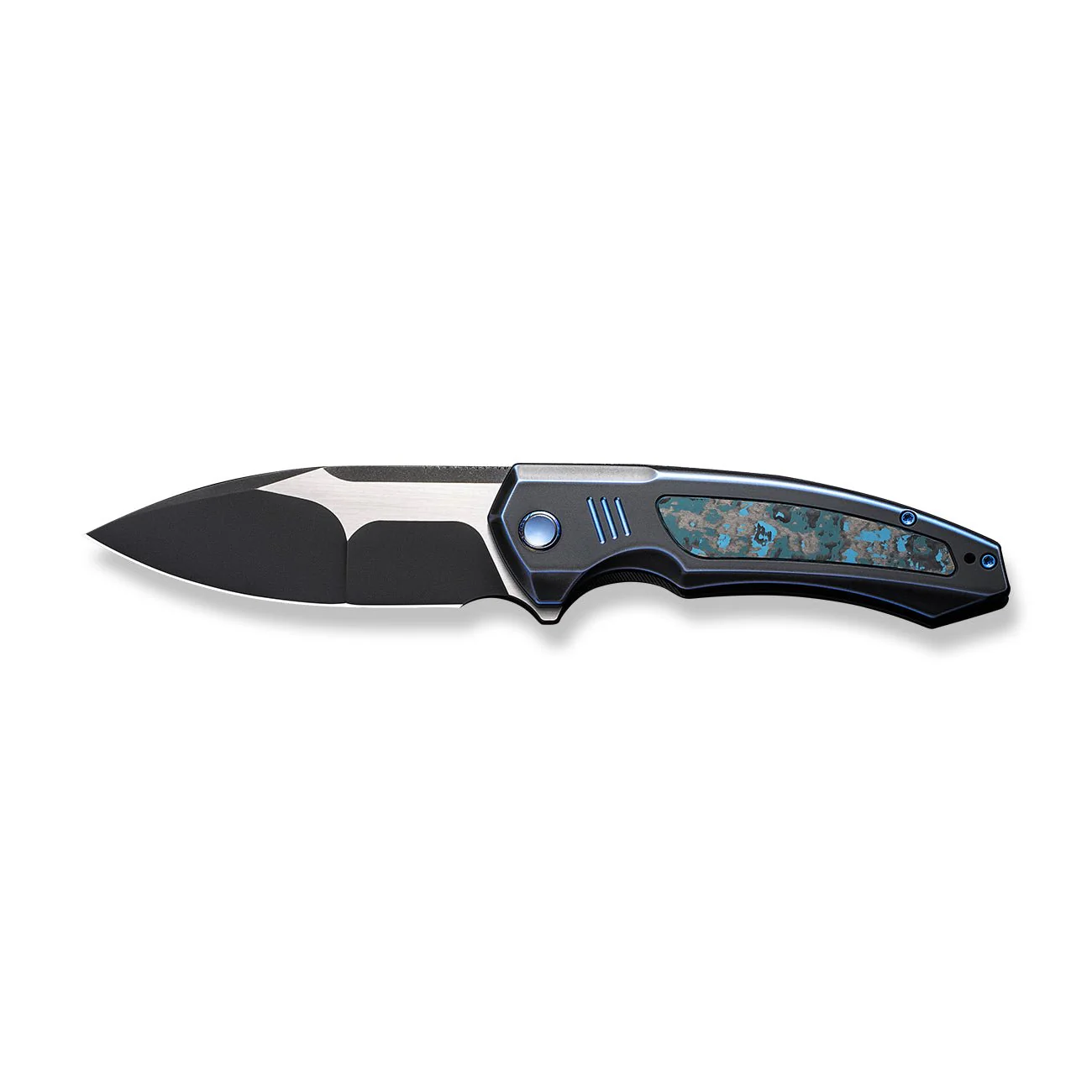 WEKNIFE Hyperactive Flipper Knife Titanium & FatCarbon Fiber Handle (3.8" Vanax Blade) WE23030-3 - Image 4