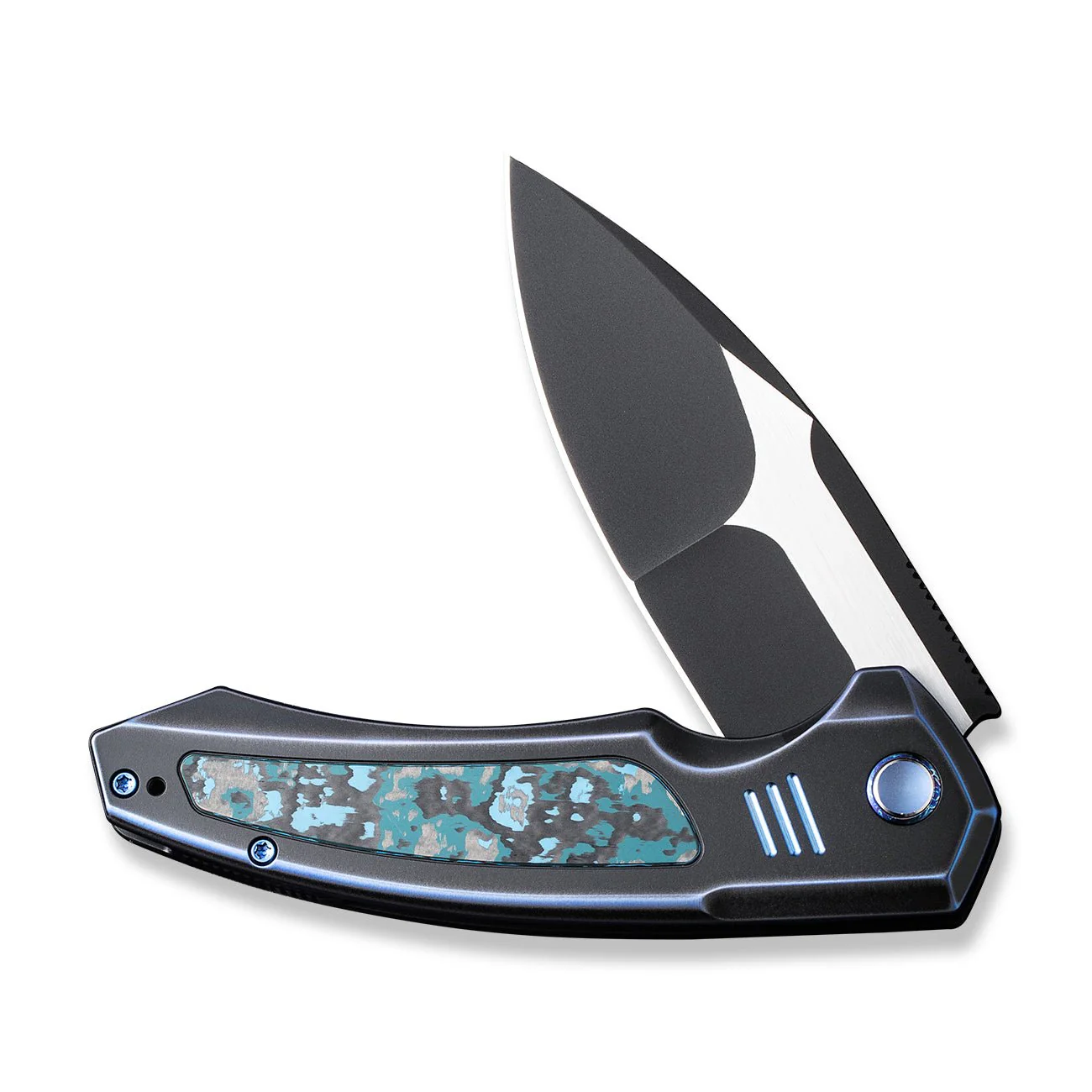 WEKNIFE Hyperactive Flipper Knife Titanium & FatCarbon Fiber Handle (3.8" Vanax Blade) WE23030-3 - Image 5