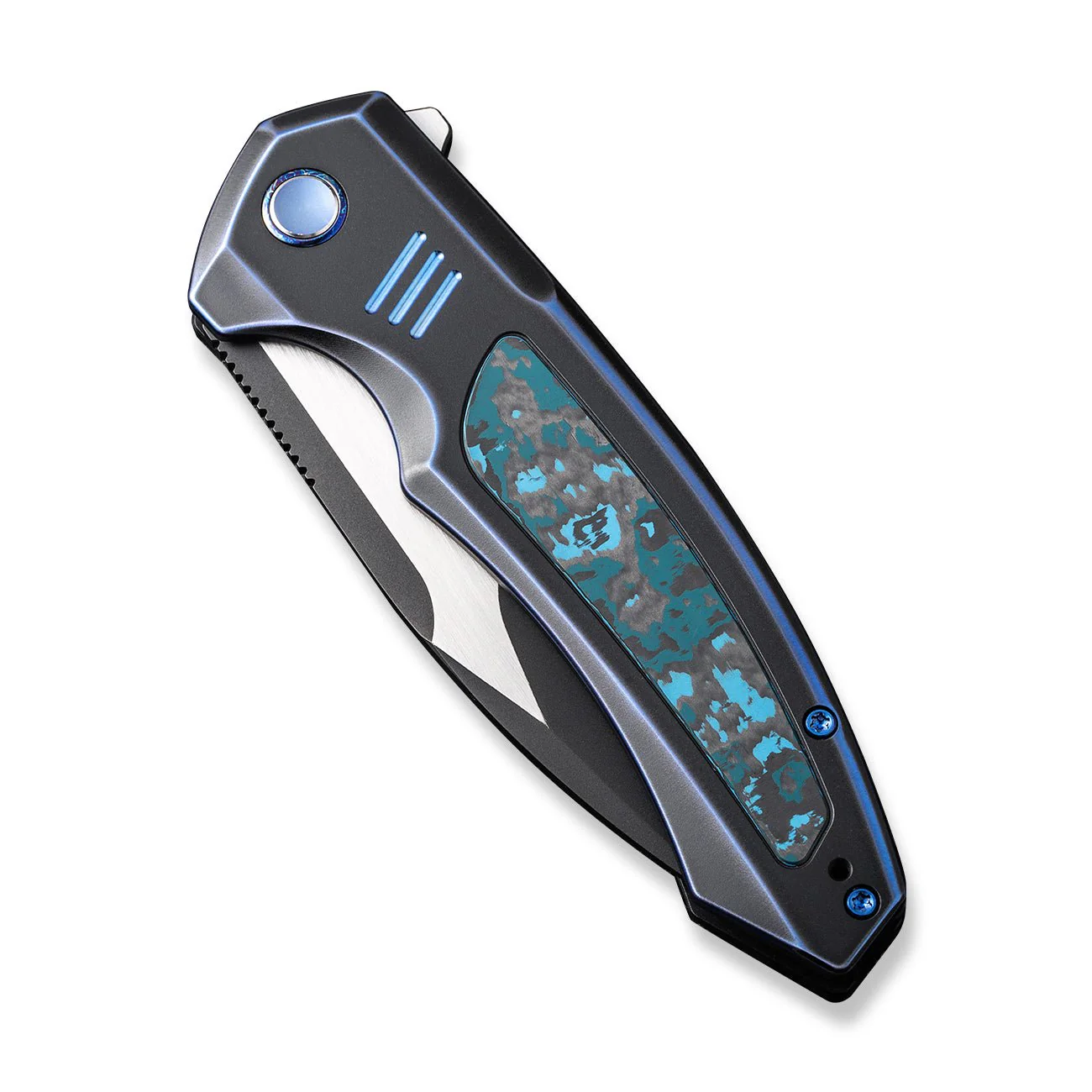 WEKNIFE Hyperactive Flipper Knife Titanium & FatCarbon Fiber Handle (3.8" Vanax Blade) WE23030-3 - Image 6