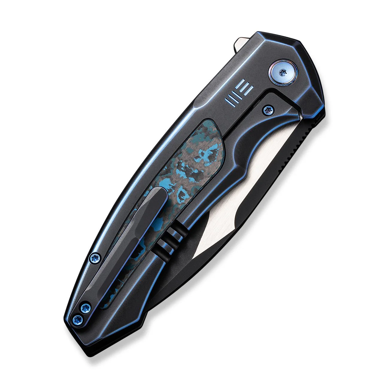 WEKNIFE Hyperactive Flipper Knife Titanium & FatCarbon Fiber Handle (3.8" Vanax Blade) WE23030-3 - Image 7
