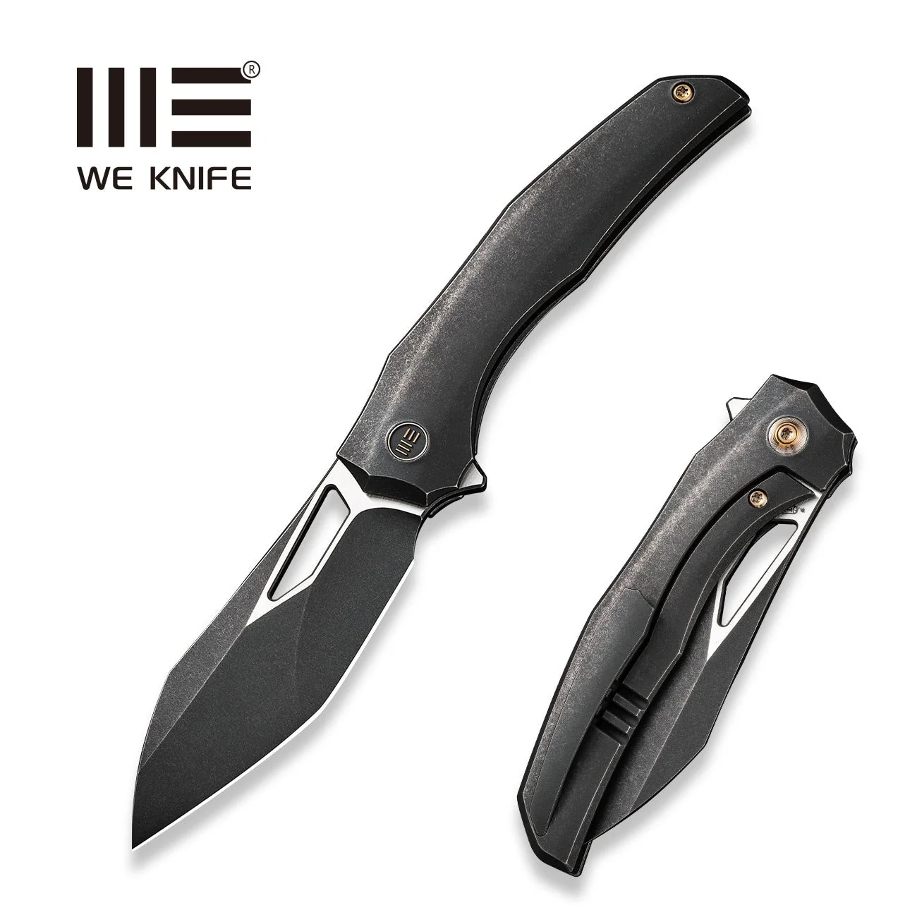 WEKNIFE Ignio Flipper & Thumb Hole Knife Titanium Handle (3.3" CPM 20CV Blade) WE22042B-1