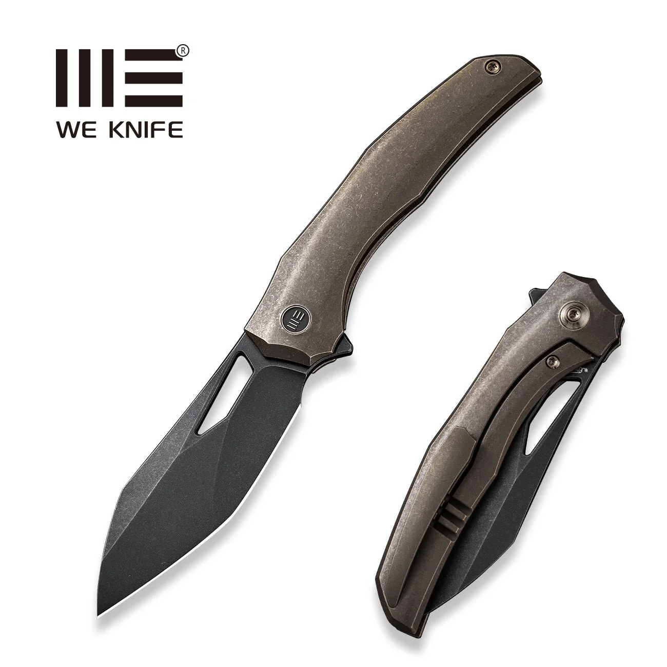 WEKNIFE Ignio Flipper & Thumb Hole Knife Titanium Handle (3.3" CPM 20CV Blade) WE22042B-2
