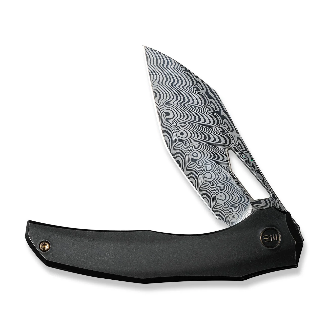 WEKNIFE Ignio Flipper & Thumb Hole Knife Titanium Handle (3.3" Damasteel Blade) WE22042B-DS1 - Image 5
