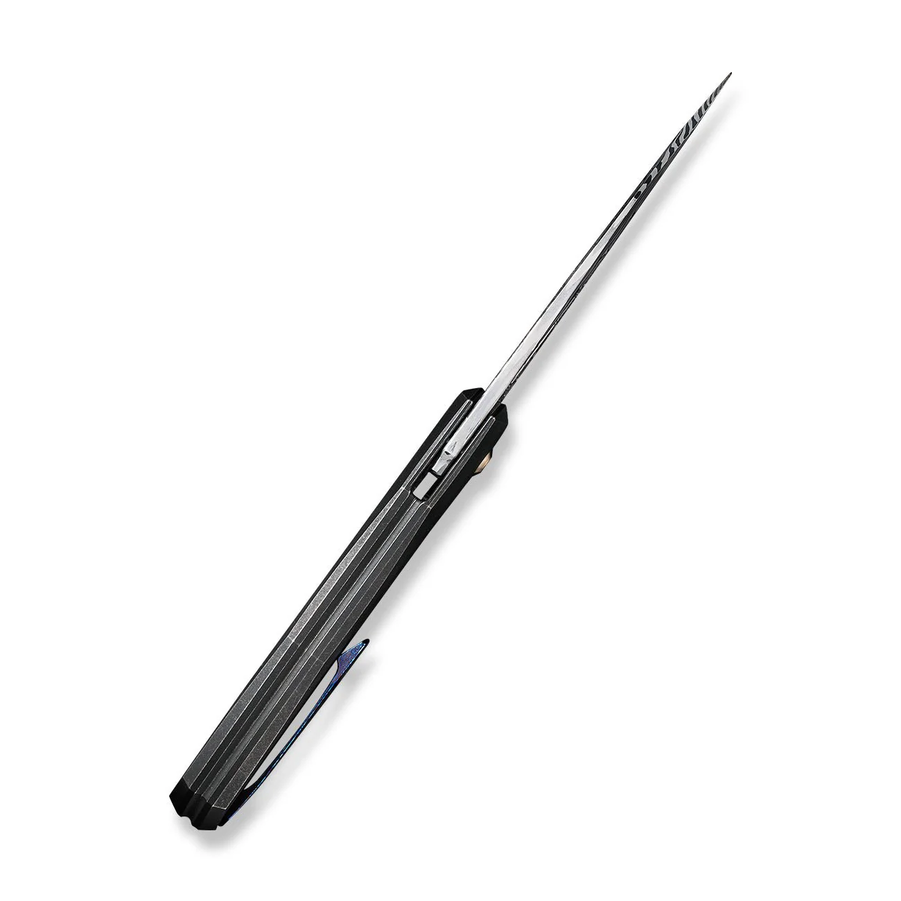 WEKNIFE Ignio Flipper & Thumb Hole Knife Titanium Handle (3.3" Damasteel Blade) WE22042B-DS1 - Image 9