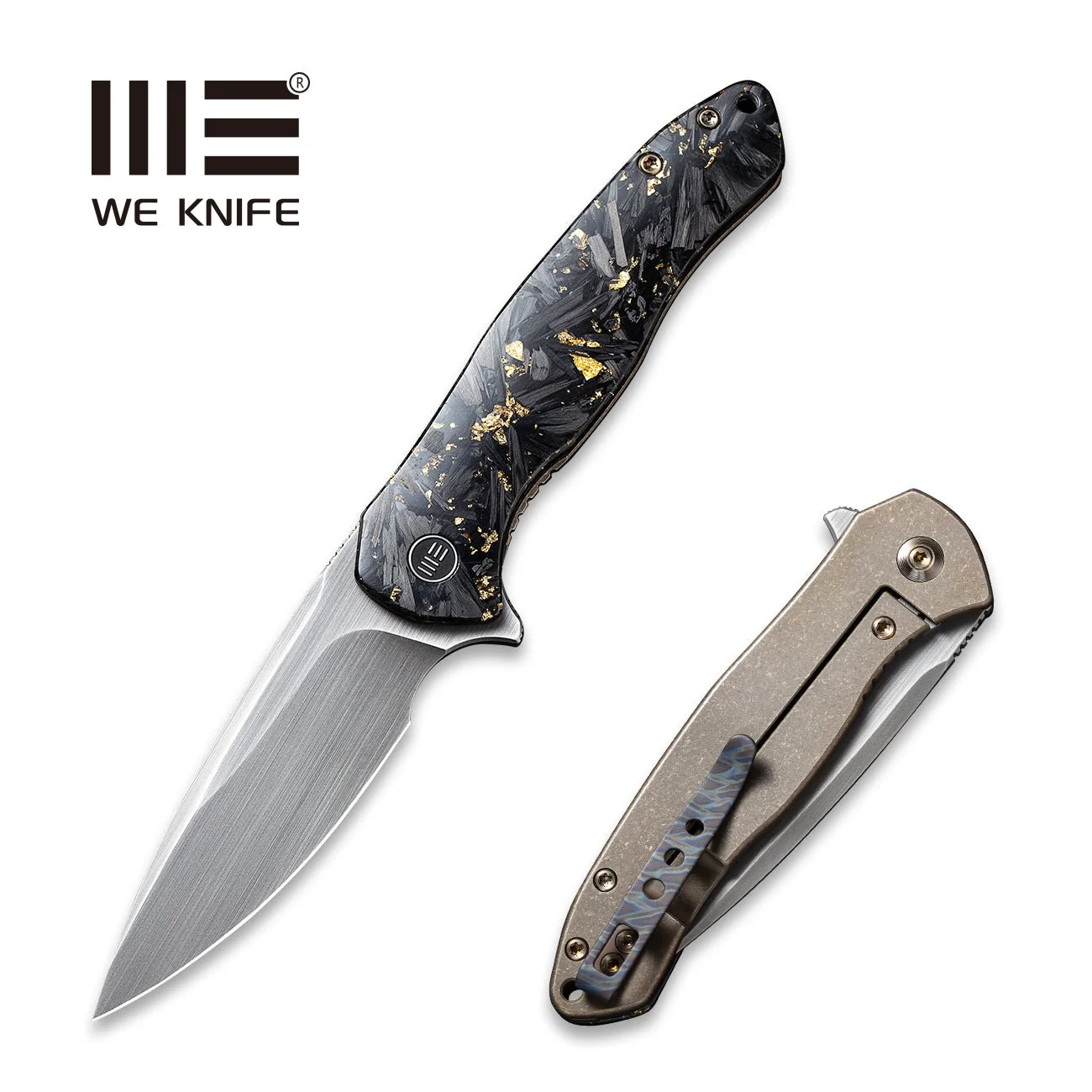 WEKNIFE Kitefin LE Flipper Knife Titanium & Carbon Fiber Handle (3.24" CPM 20CV Blade) 2009A