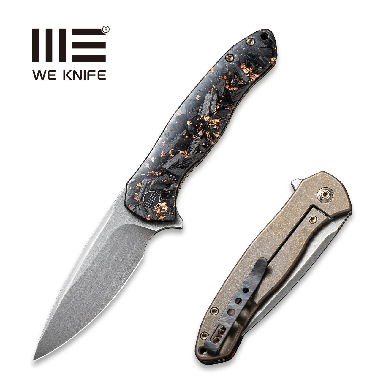 WEKNIFE Kitefin LE Flipper Knife Titanium & Carbon Fiber Handle (3.24" CPM 20CV Blade) 2009B