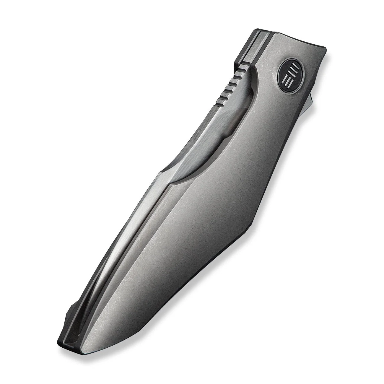 WEKNIFE Krait Snake Flipper Knife Gray Titanium Handle (3.34" Hand Rubbed Satin Bohler M390 Blade) WE24084-2 - Image 8