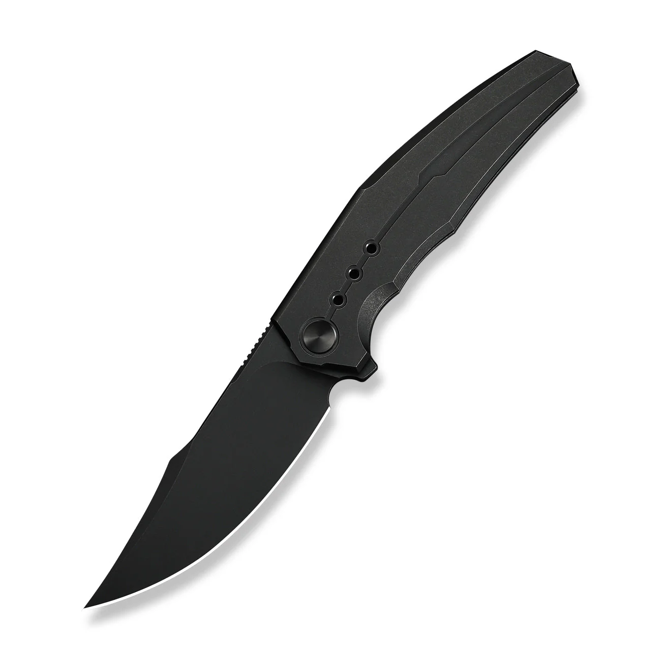 WEKNIFE Kyklos Flipper Knife Black Titanium Handle (3.79" Black Stonewashed Bohler M390 Blade) WE23086-1 - Image 3