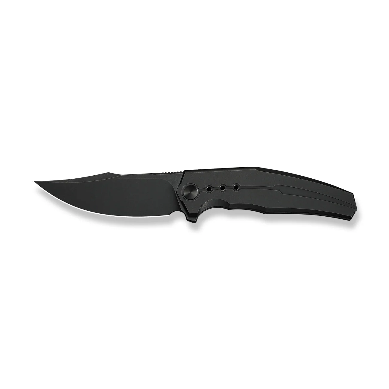 WEKNIFE Kyklos Flipper Knife Black Titanium Handle (3.79" Black Stonewashed Bohler M390 Blade) WE23086-1 - Image 4