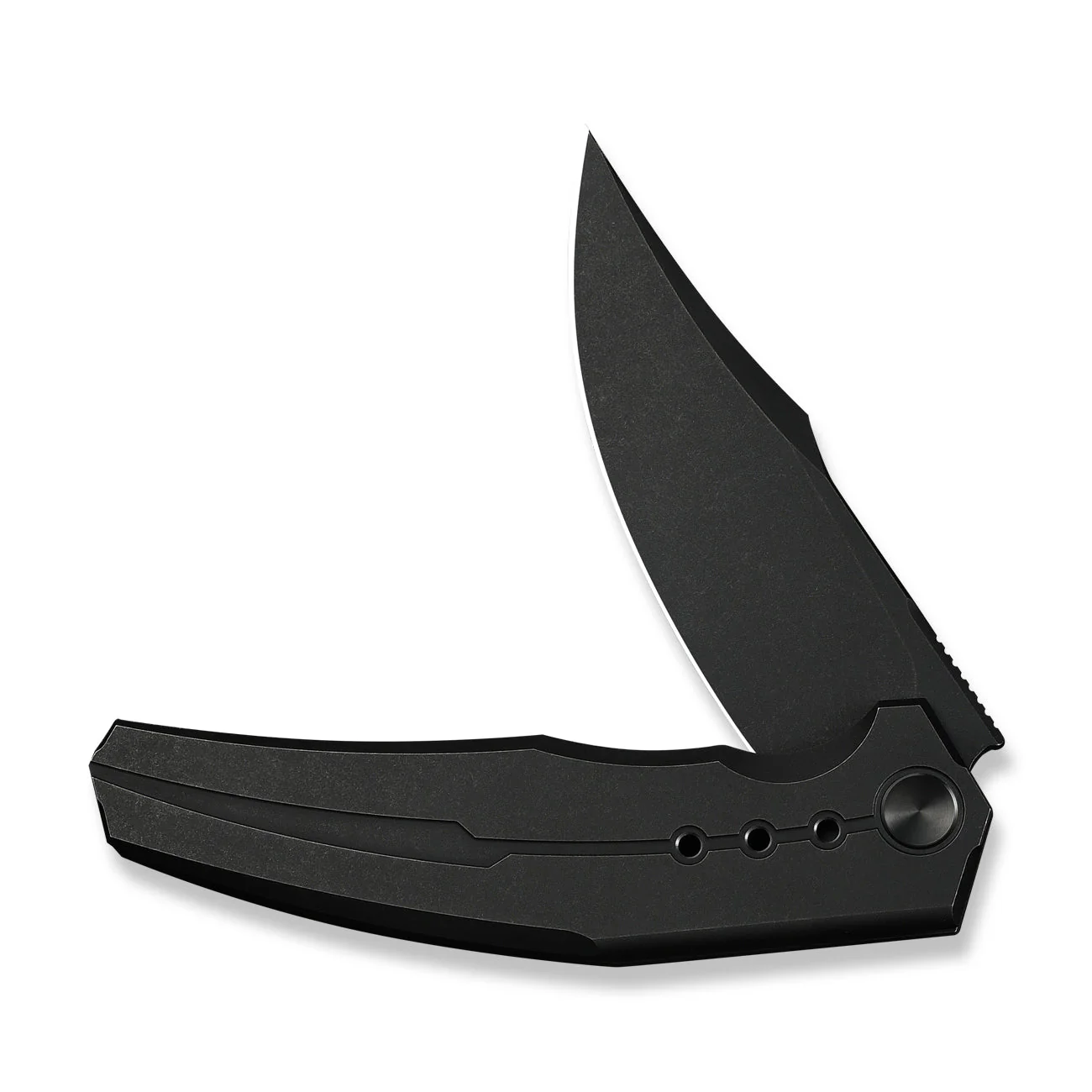 WEKNIFE Kyklos Flipper Knife Black Titanium Handle (3.79" Black Stonewashed Bohler M390 Blade) WE23086-1 - Image 5